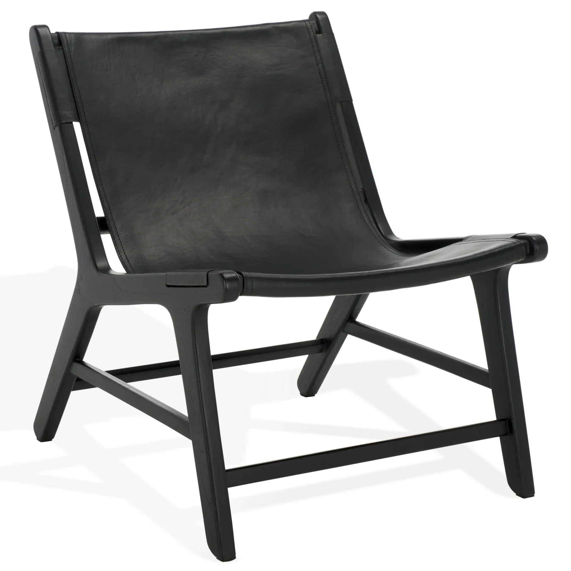 Alanarose Leather Accent Chair in Tan / Natural