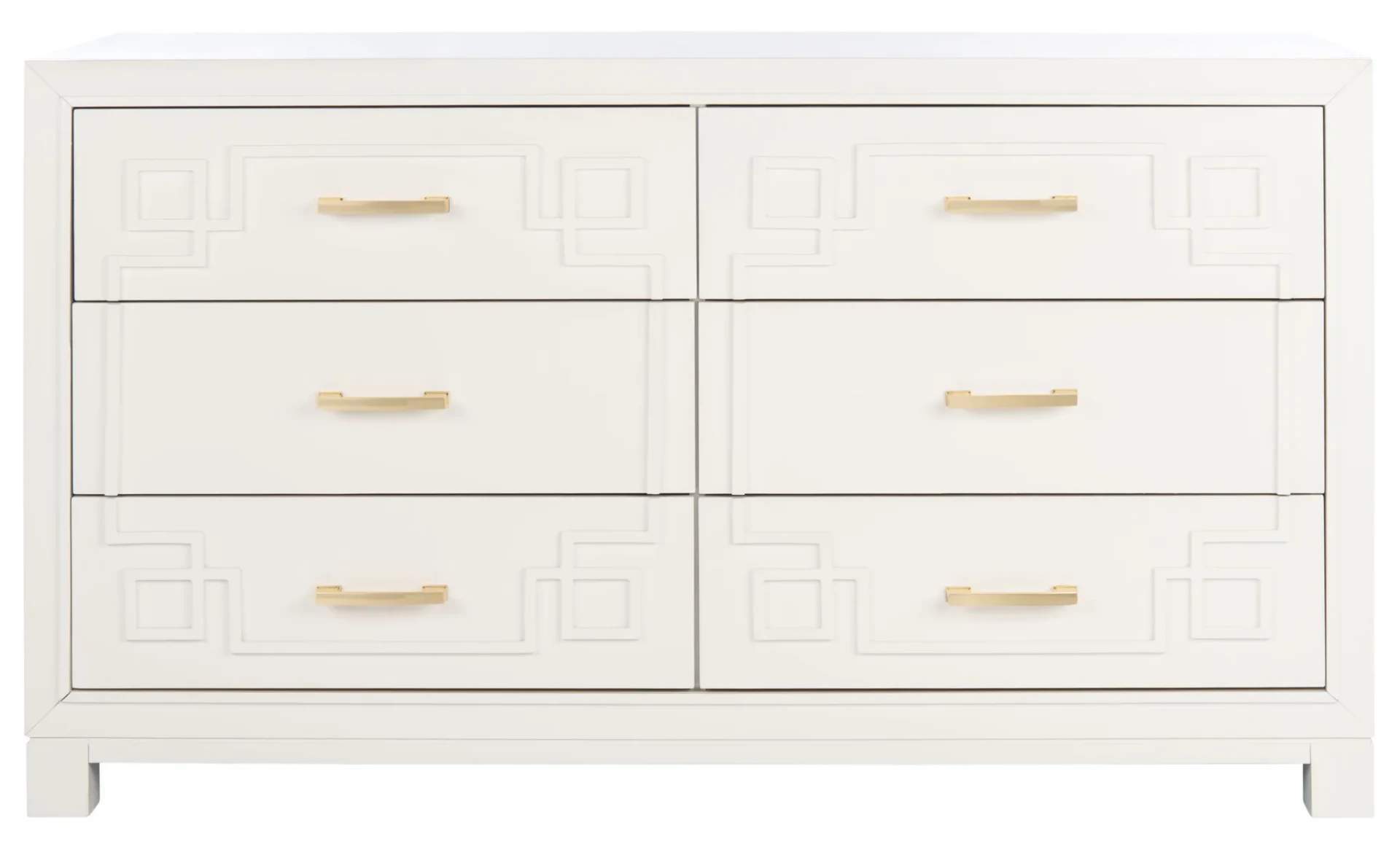 Raina Six-Drawer Dresser in Gray / Silver