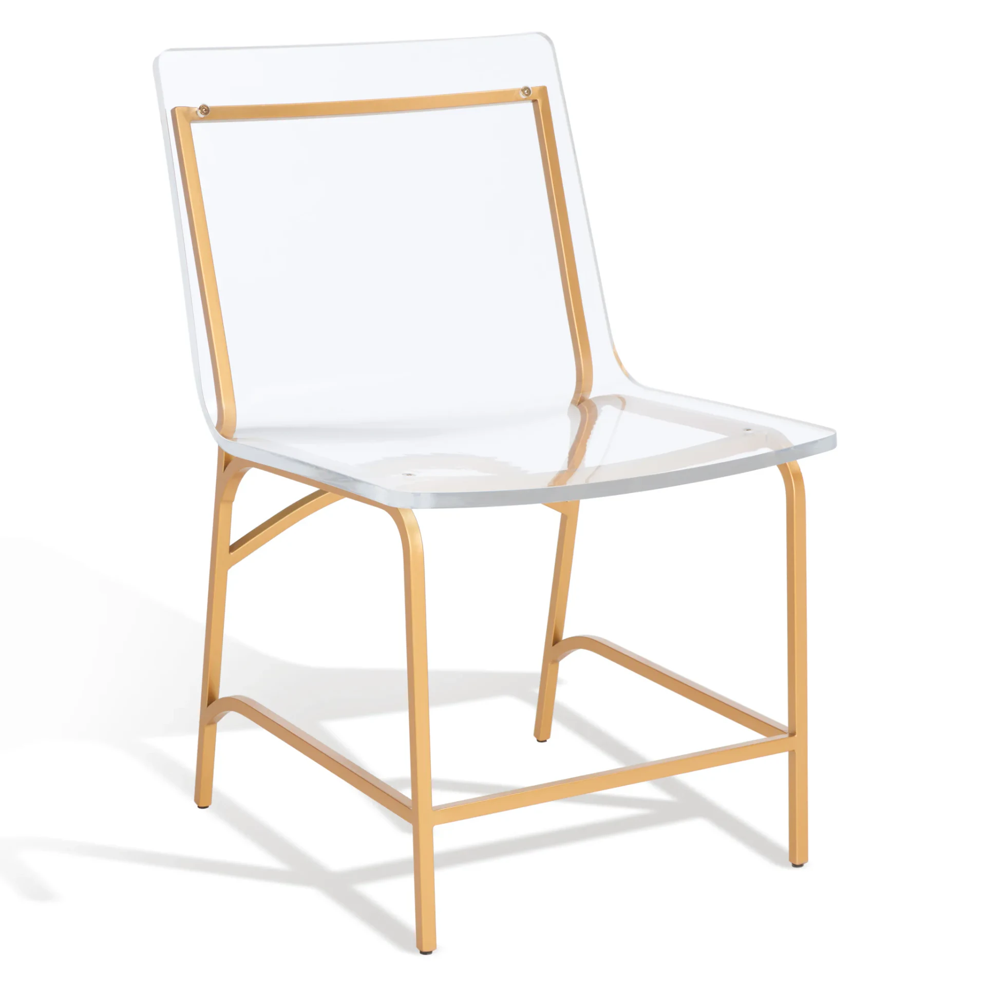Bryant Acrylic Dining Chair (Set of 2) in Smoke Gray / Black