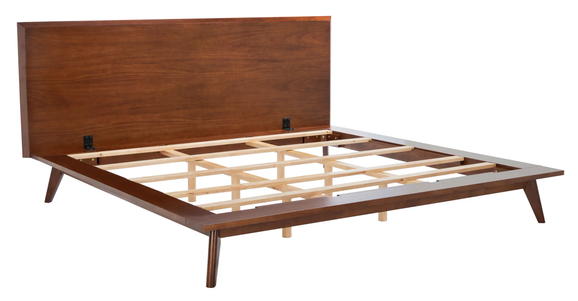 Moxie Mid-Century Bed in Walnut