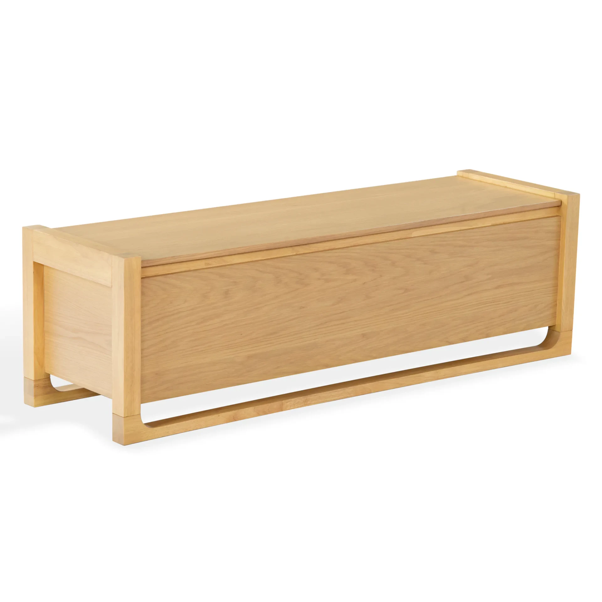 Tyrell Wood Storage Bench in Natural