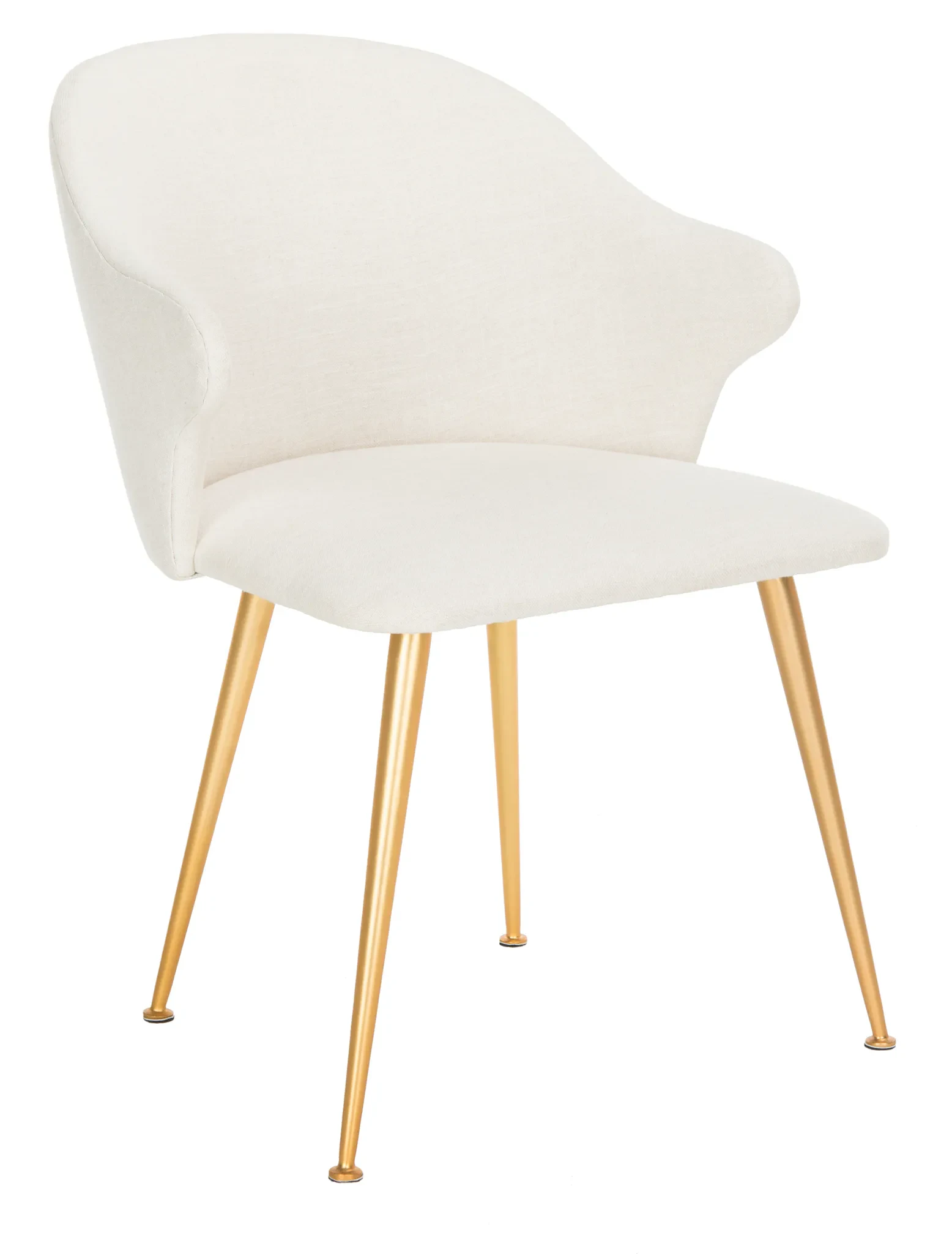 Edmond Arm Chair in Light Gray / Gold