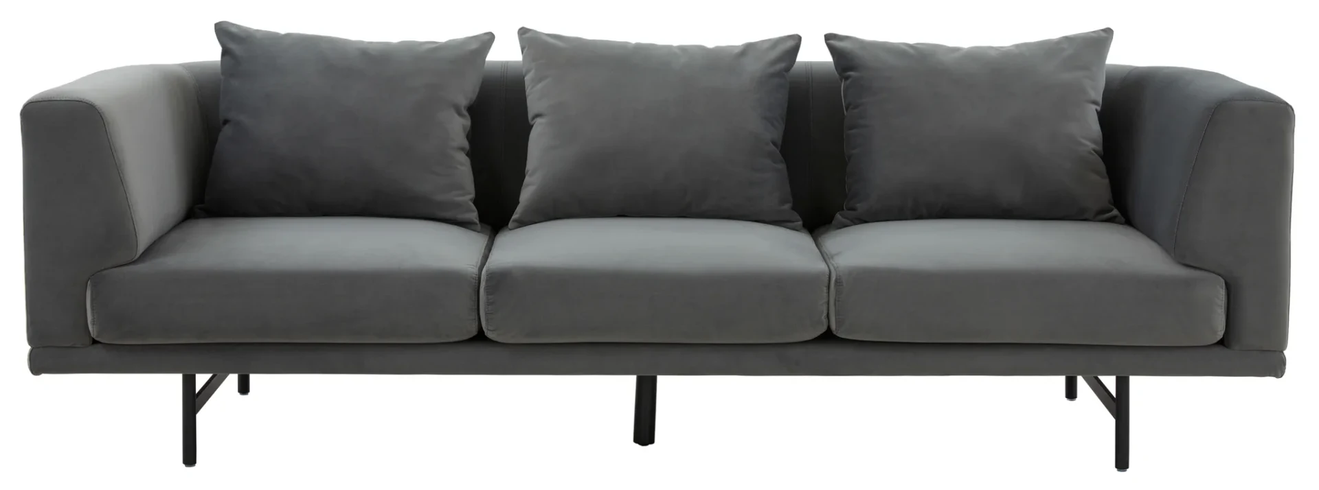 Marcy Velvet Sofa in Grey