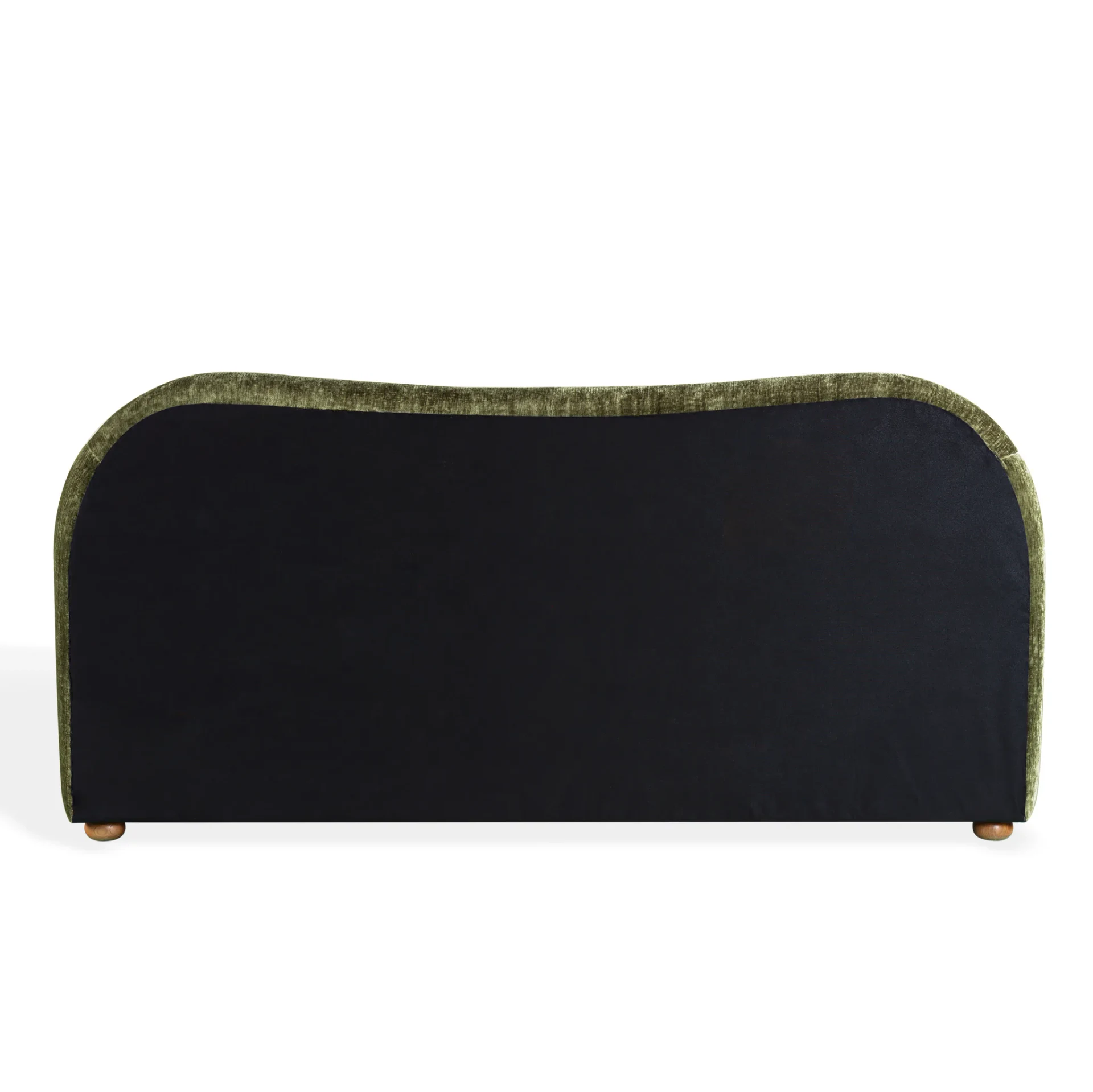 Beccarose Bed in Dark Green / Walnut