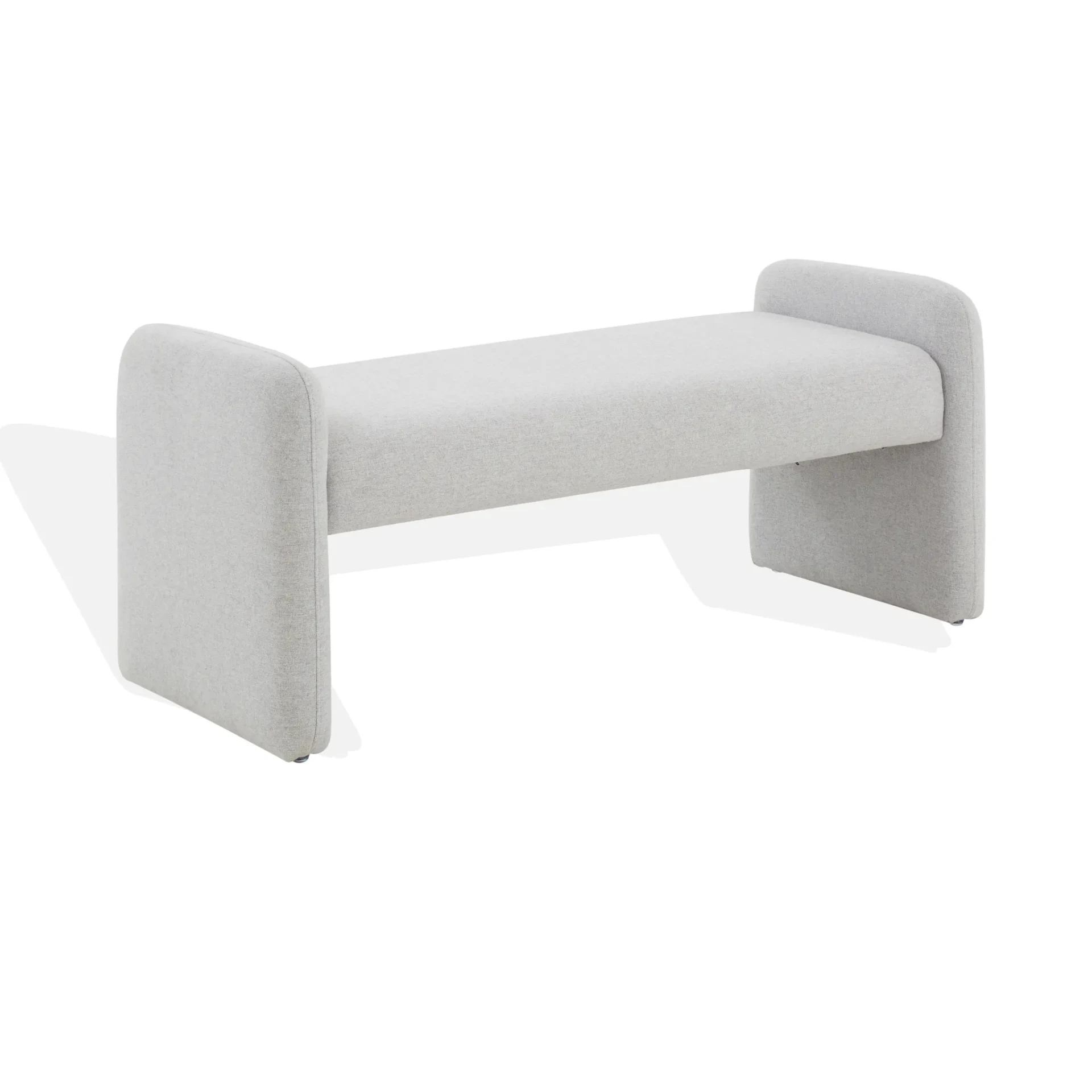 Patsy Chiclet Bench in Light Gray