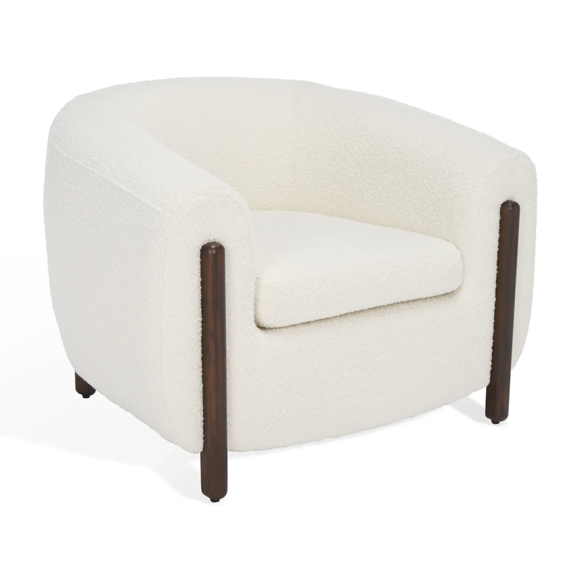 Westley Barrel Back Accent Chair in Ivory