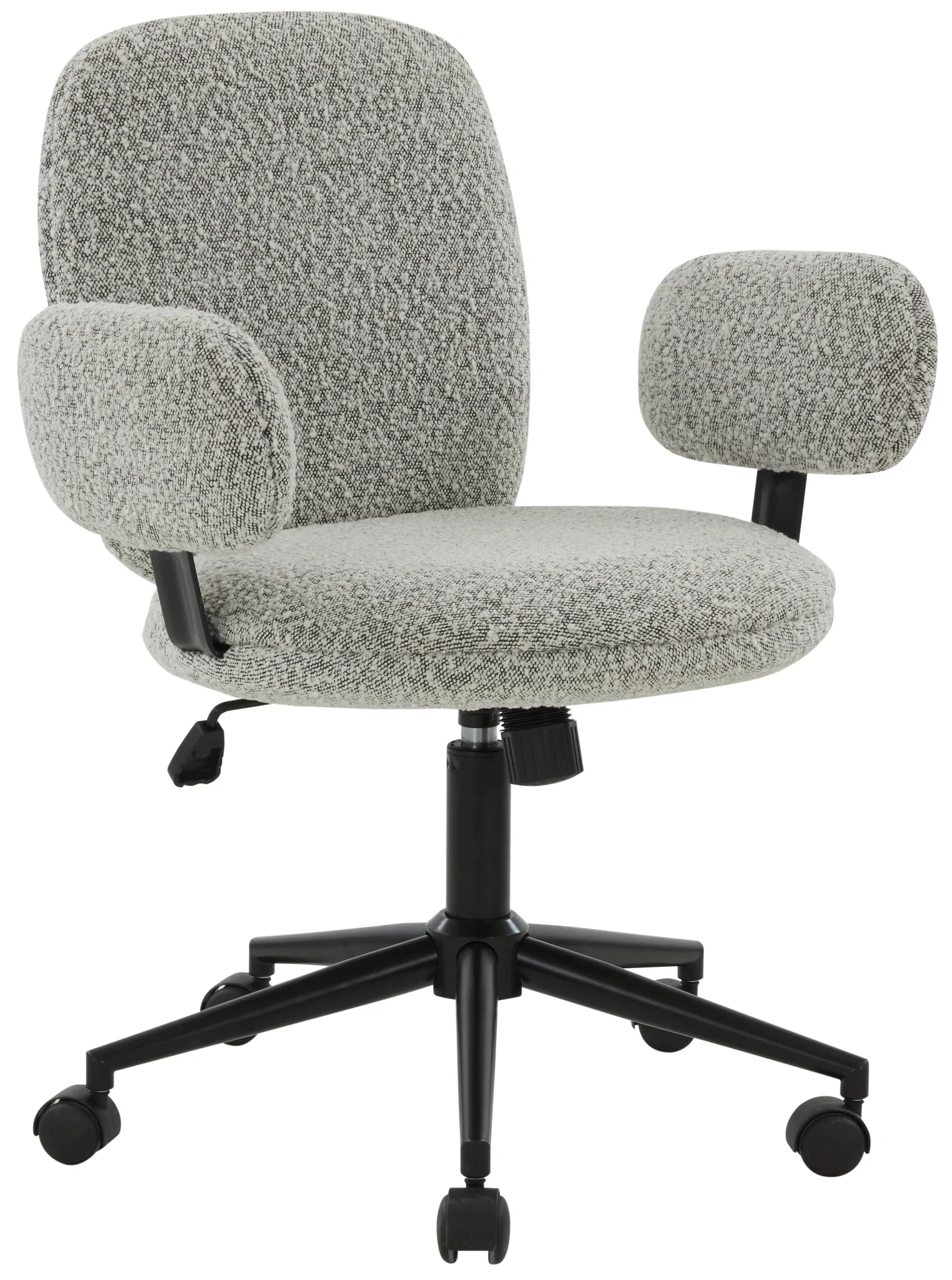 Emeril Adjustable Desk Chair in White / Black