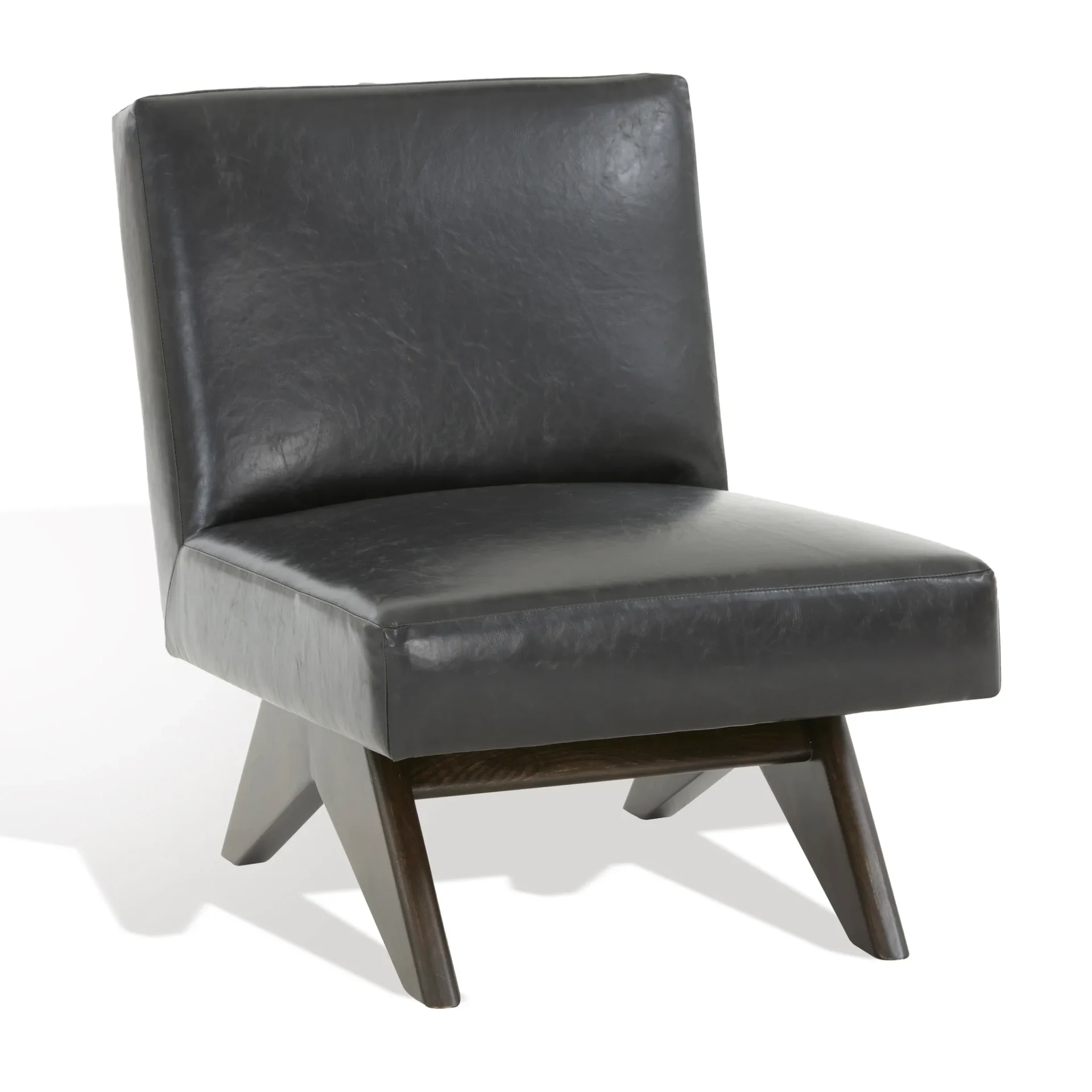 Deasha Accent Chair in Black / Walnut