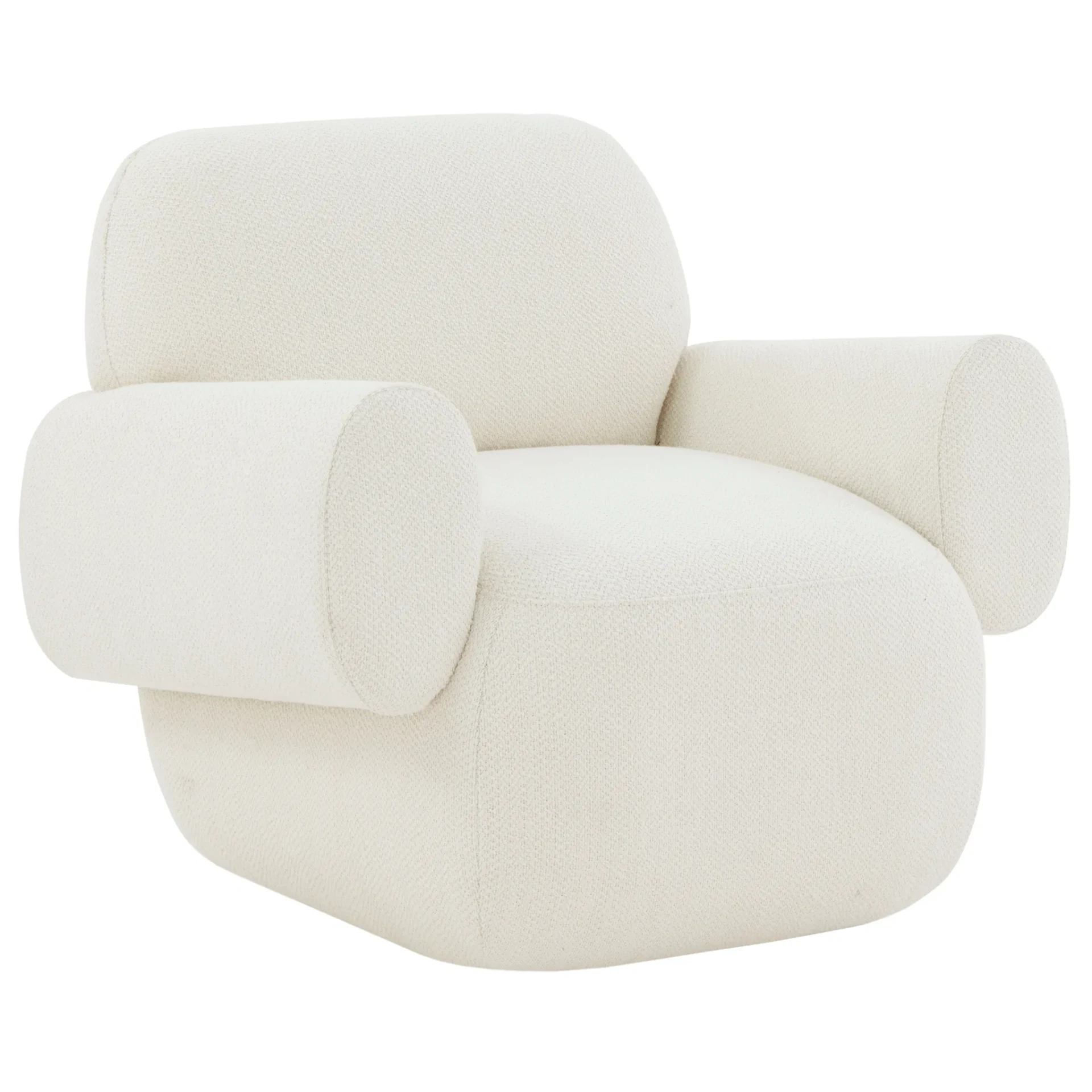 Pryce Upholstered Accent Chair in Ivory