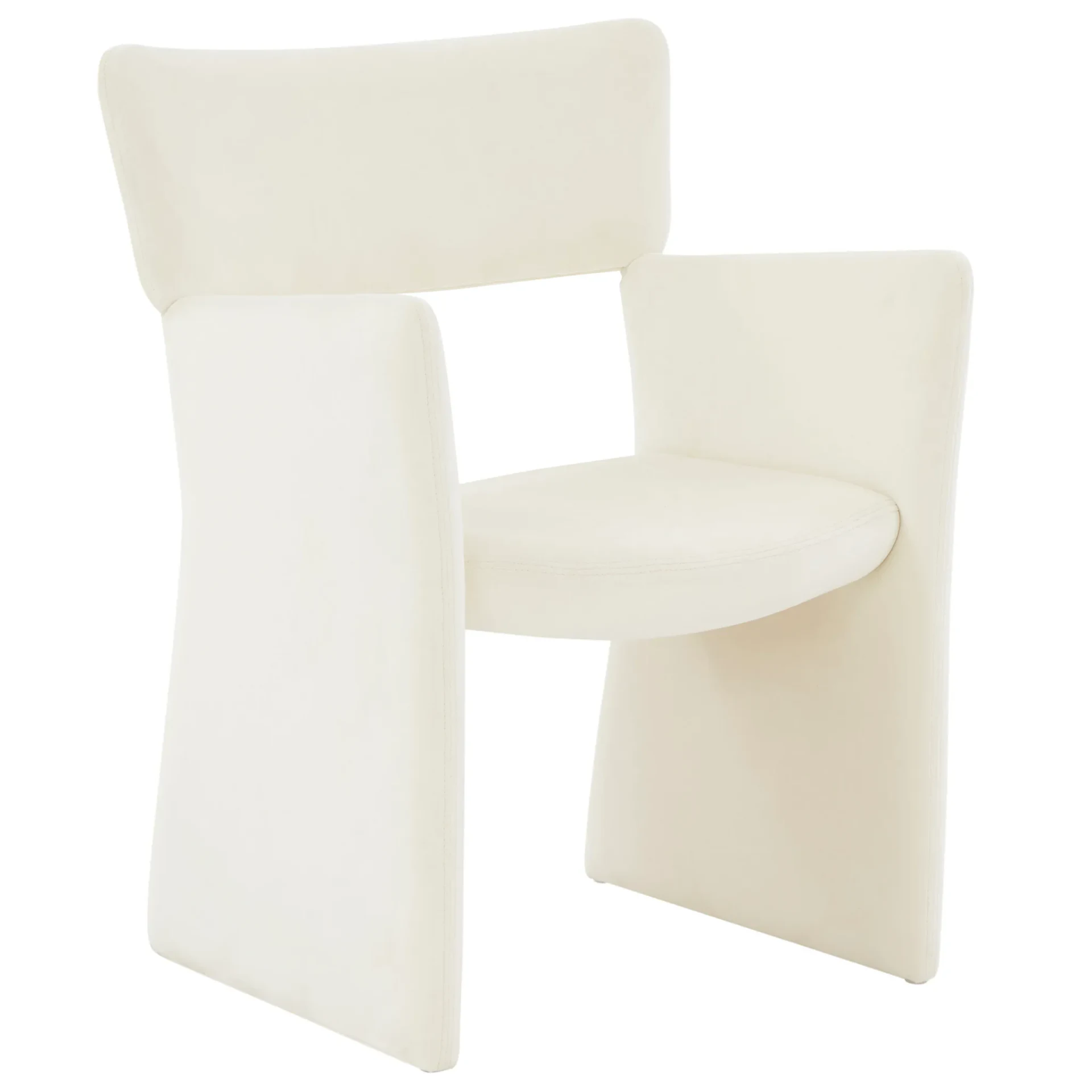 Jayke Velvet Dining Chair in Cream