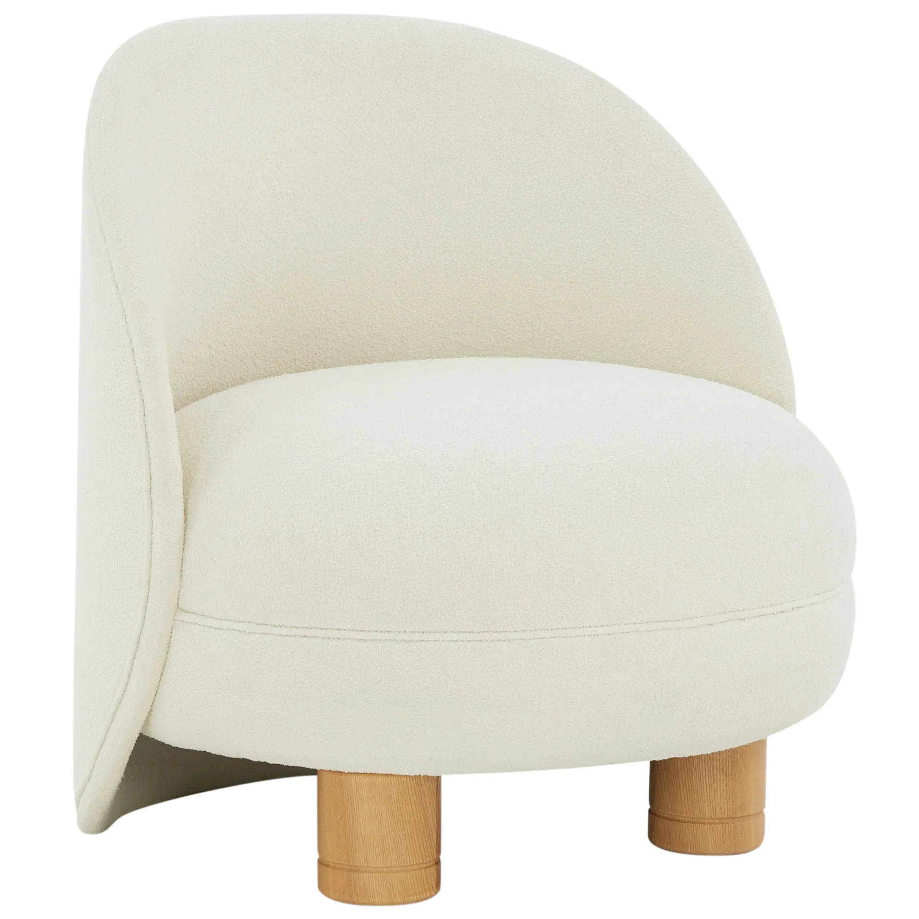 Gracelyn Boucle Accent Chair in Ivory / Natural