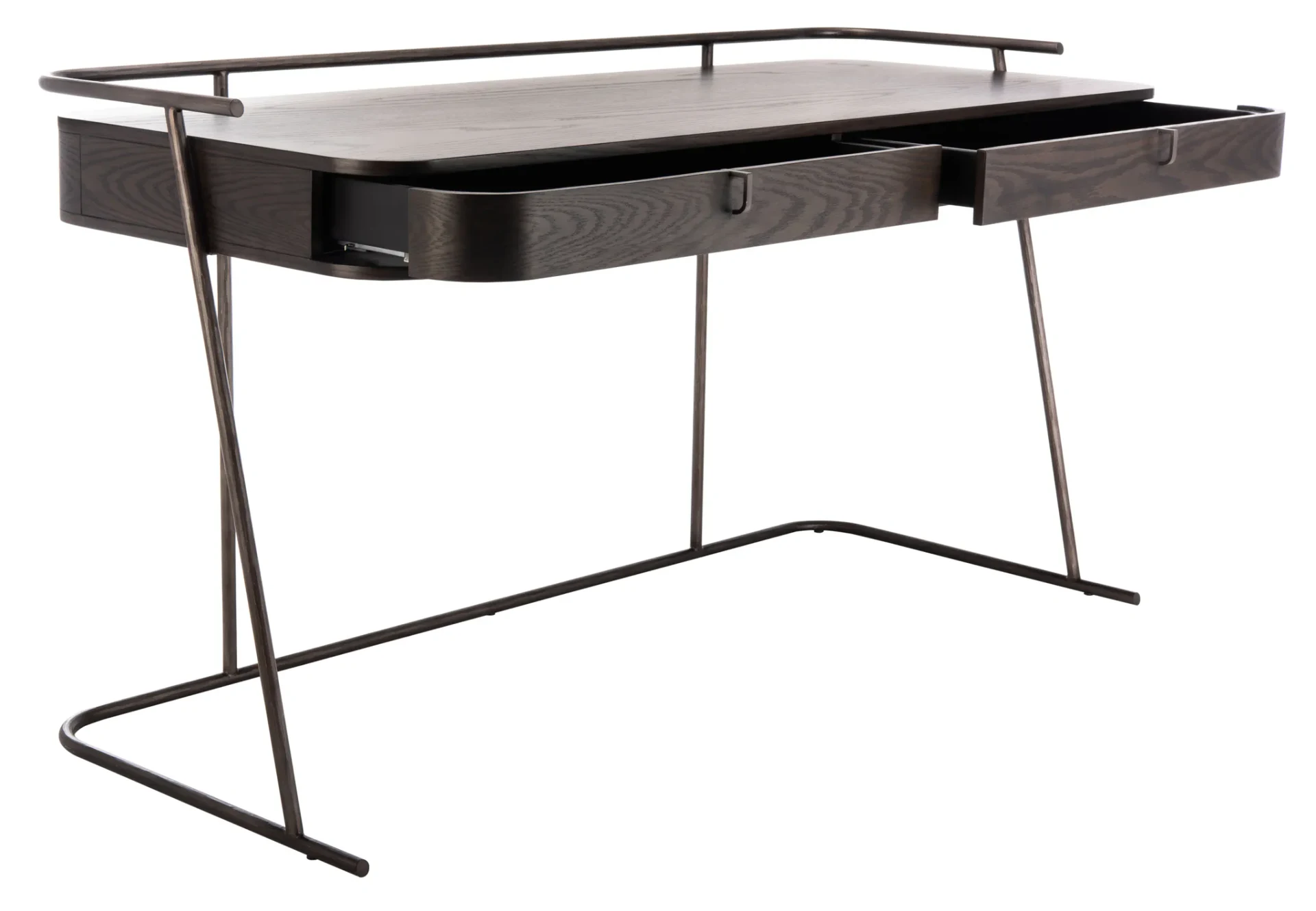 Ferrell Modern Wood Desk in Dark Walnut