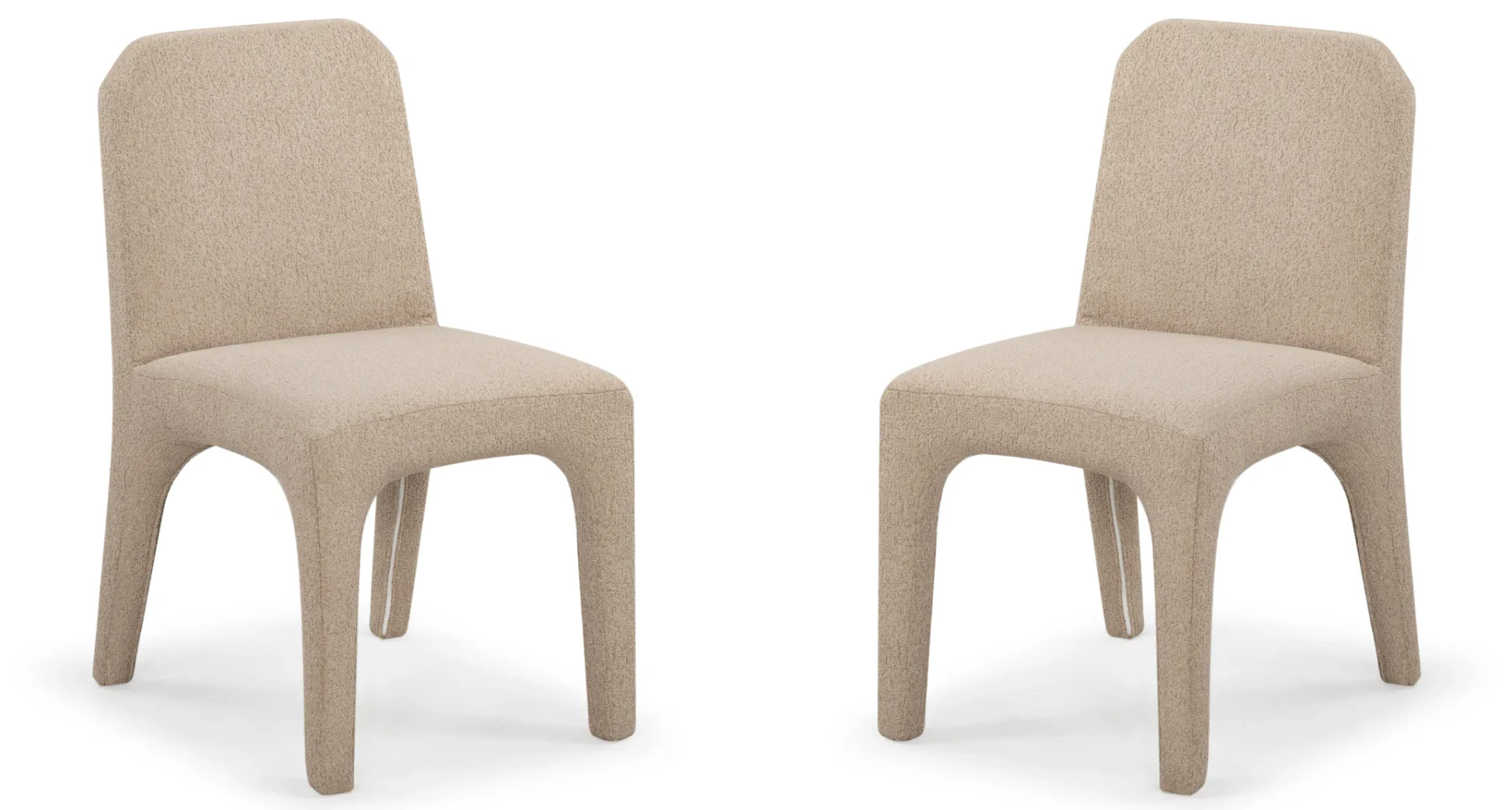 Maricelle Boucle Dining Chair (Set of 2) in Light Brown