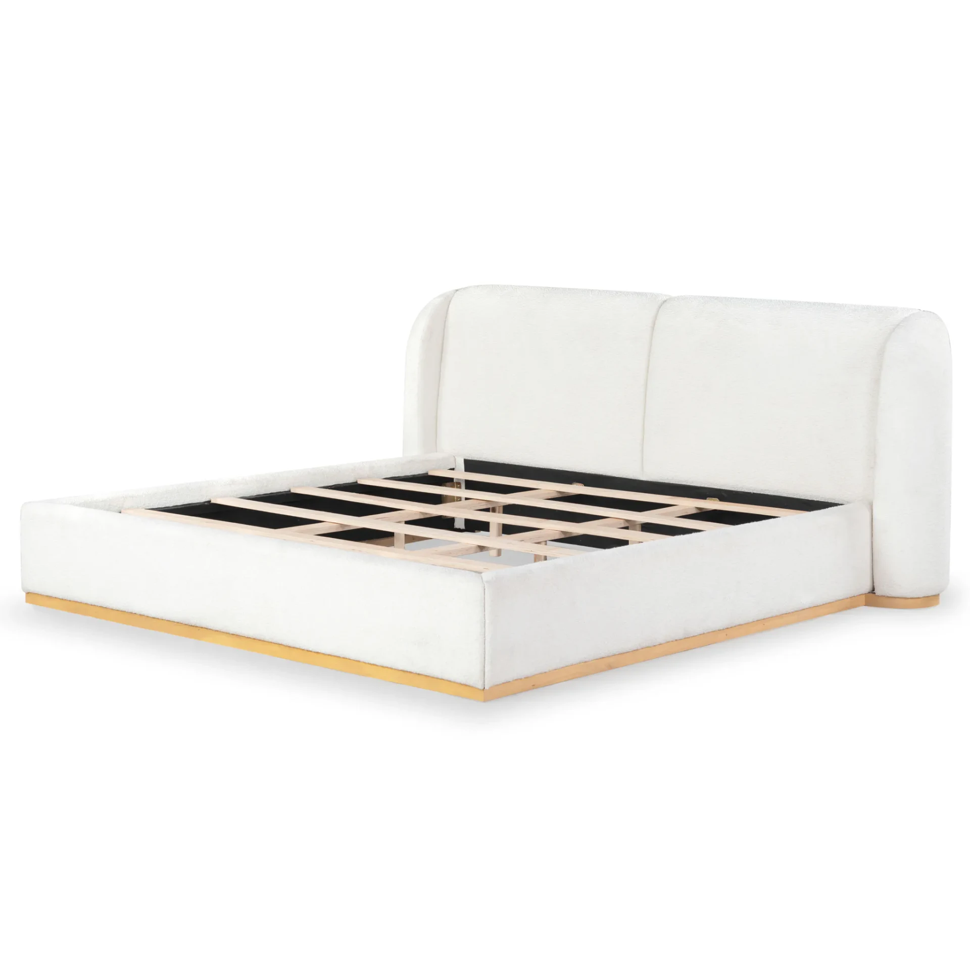 Martynia Boucle Bed in Ivory / Natural