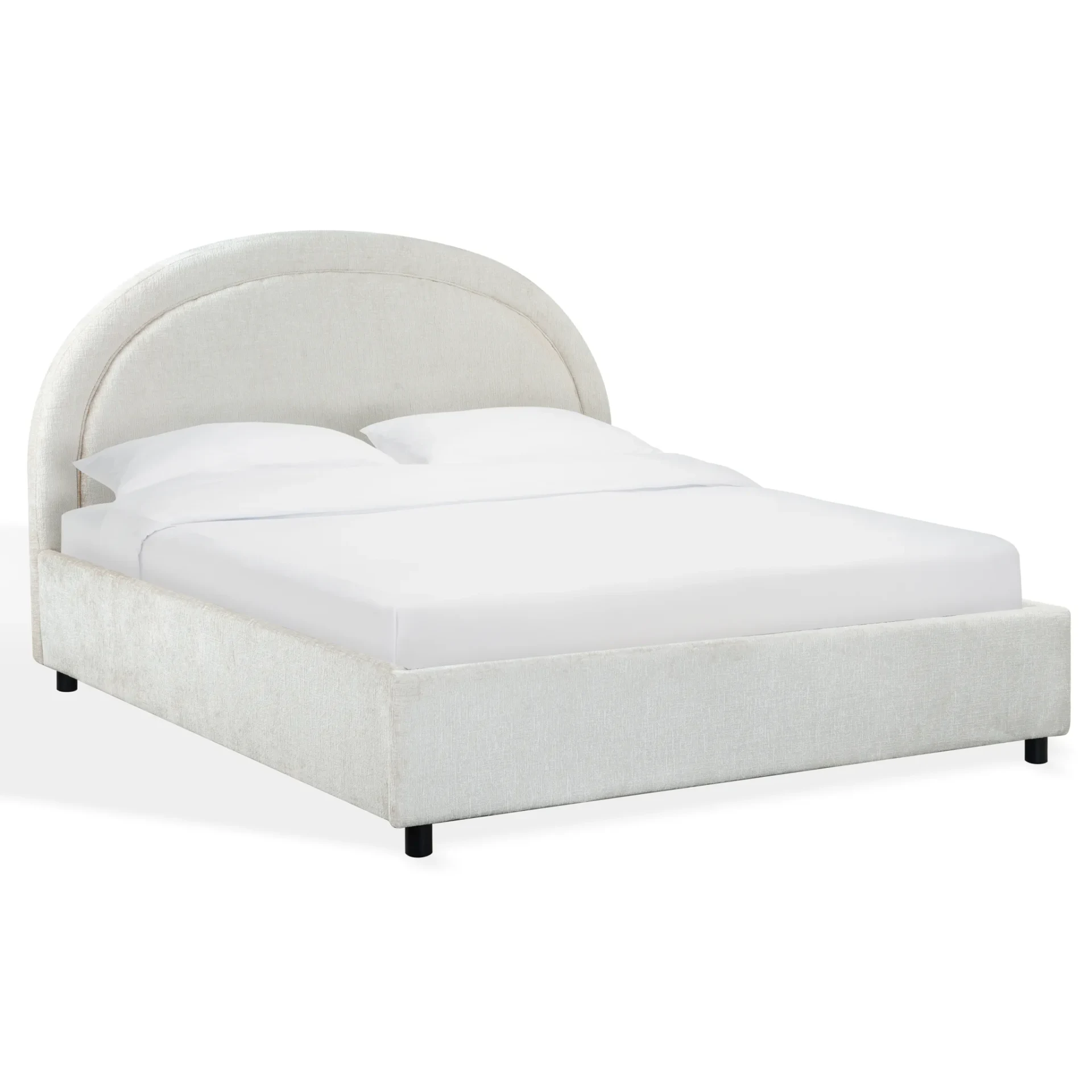 Kaylilly Chenille Bed in Cream / Black