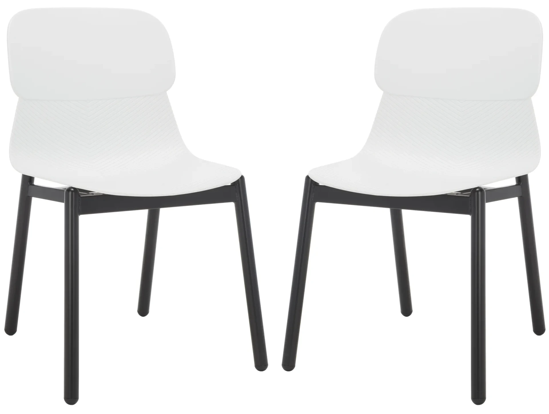Abbie Molded Plastic Dining Chair (Set of 2) in Black