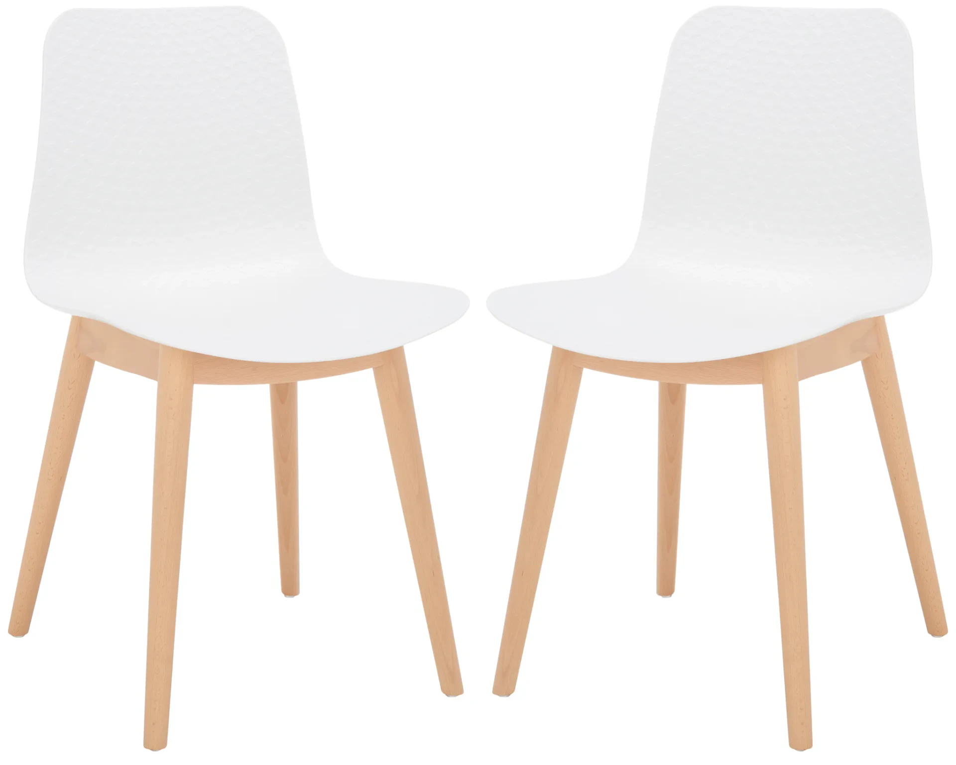 Haddie Molded Plastic Dining Chair (Set of 2) in Black / Natural