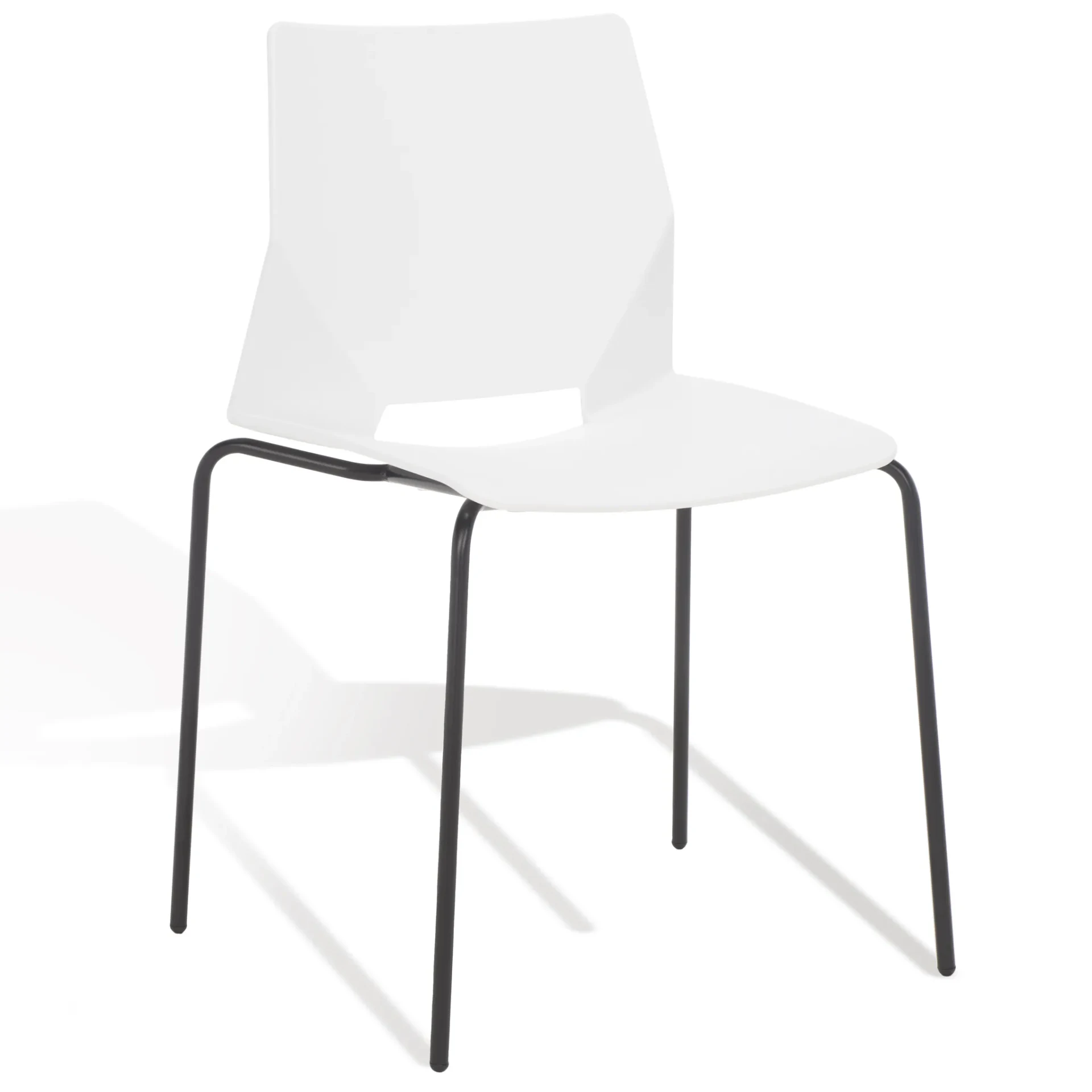 Nellie Molded Plastic Dining Chair (Set of 2) in Gray / Black