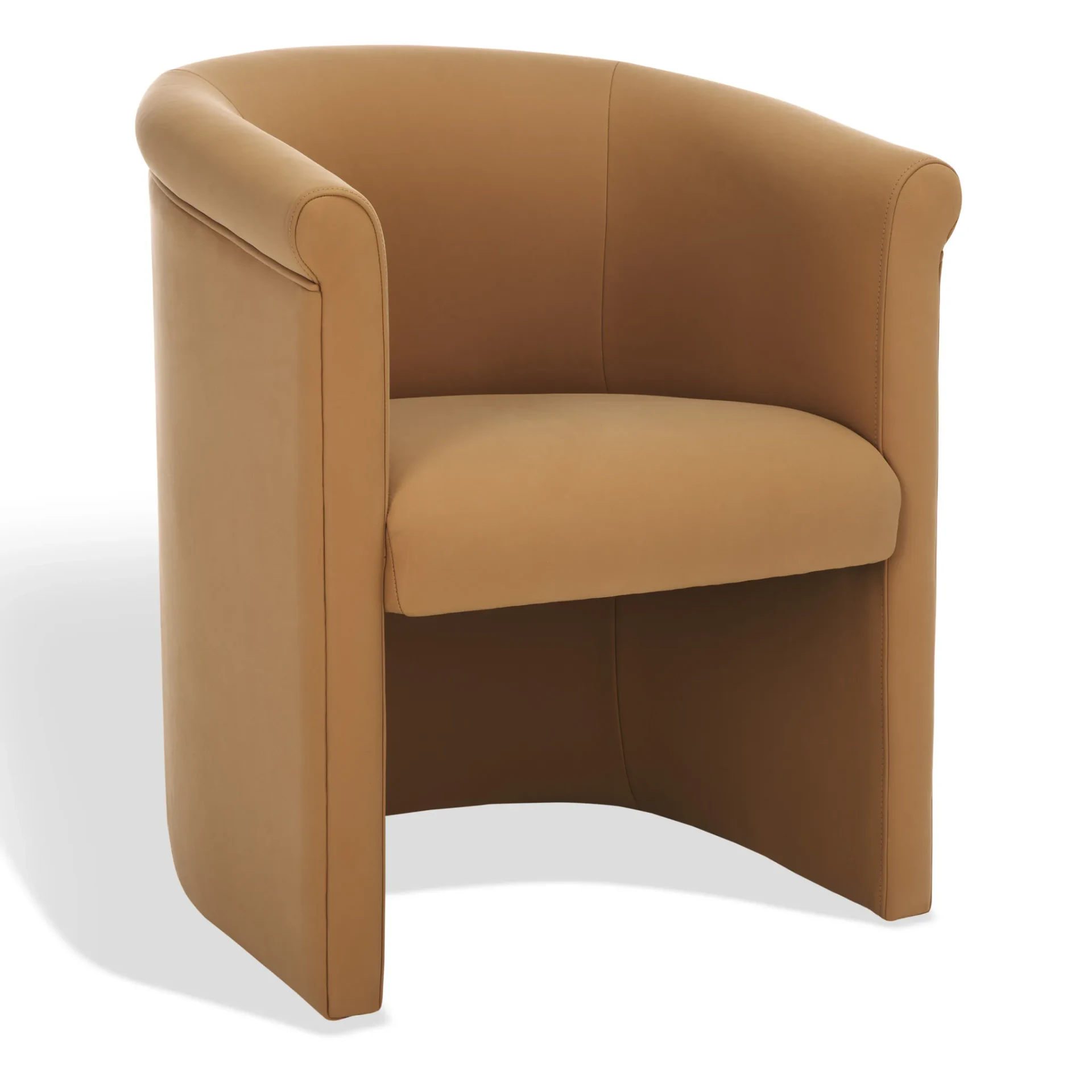 Selina Barrel Back Dining Chair in Brown