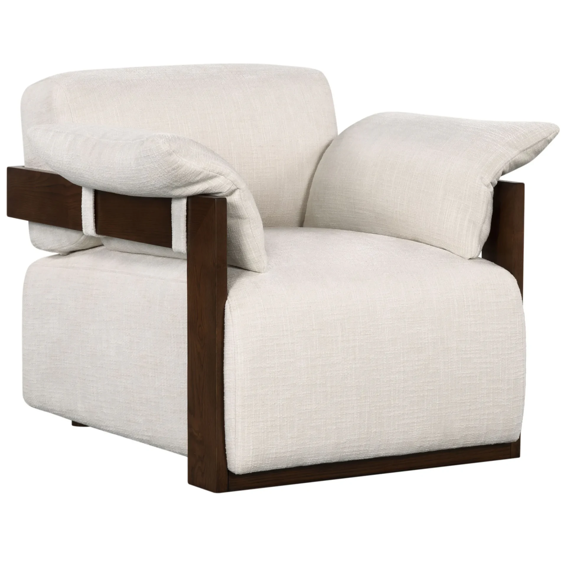 Ivybella Accent Chair in Ivory / Dark Brown