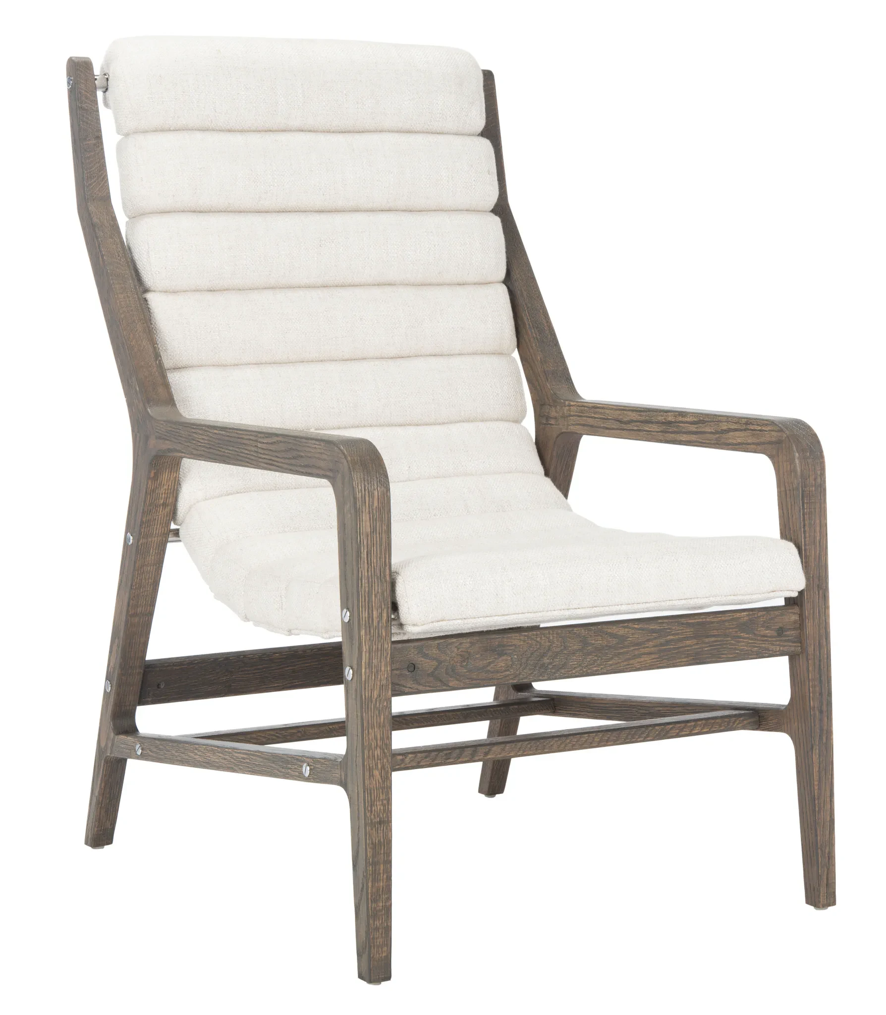 Delaney Channel Tufted Chair in White