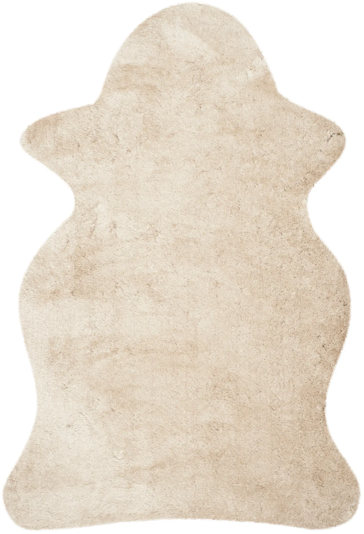 Arctic Solid Hand-Tufted Shag Rug in Light Beige