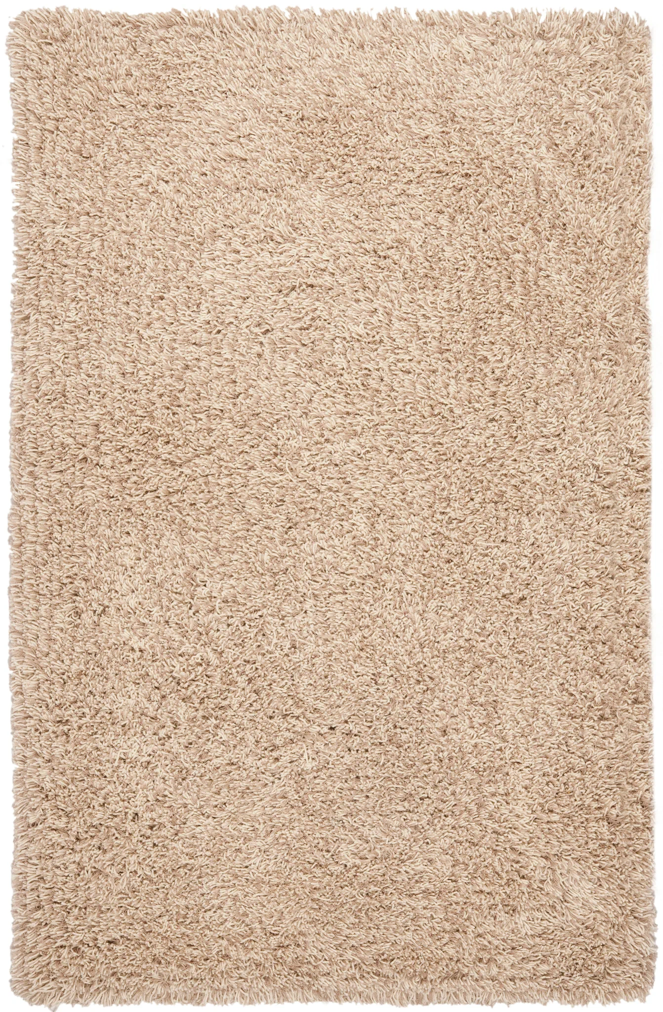 Classic Shag Tonal Wool Rug in Ivory