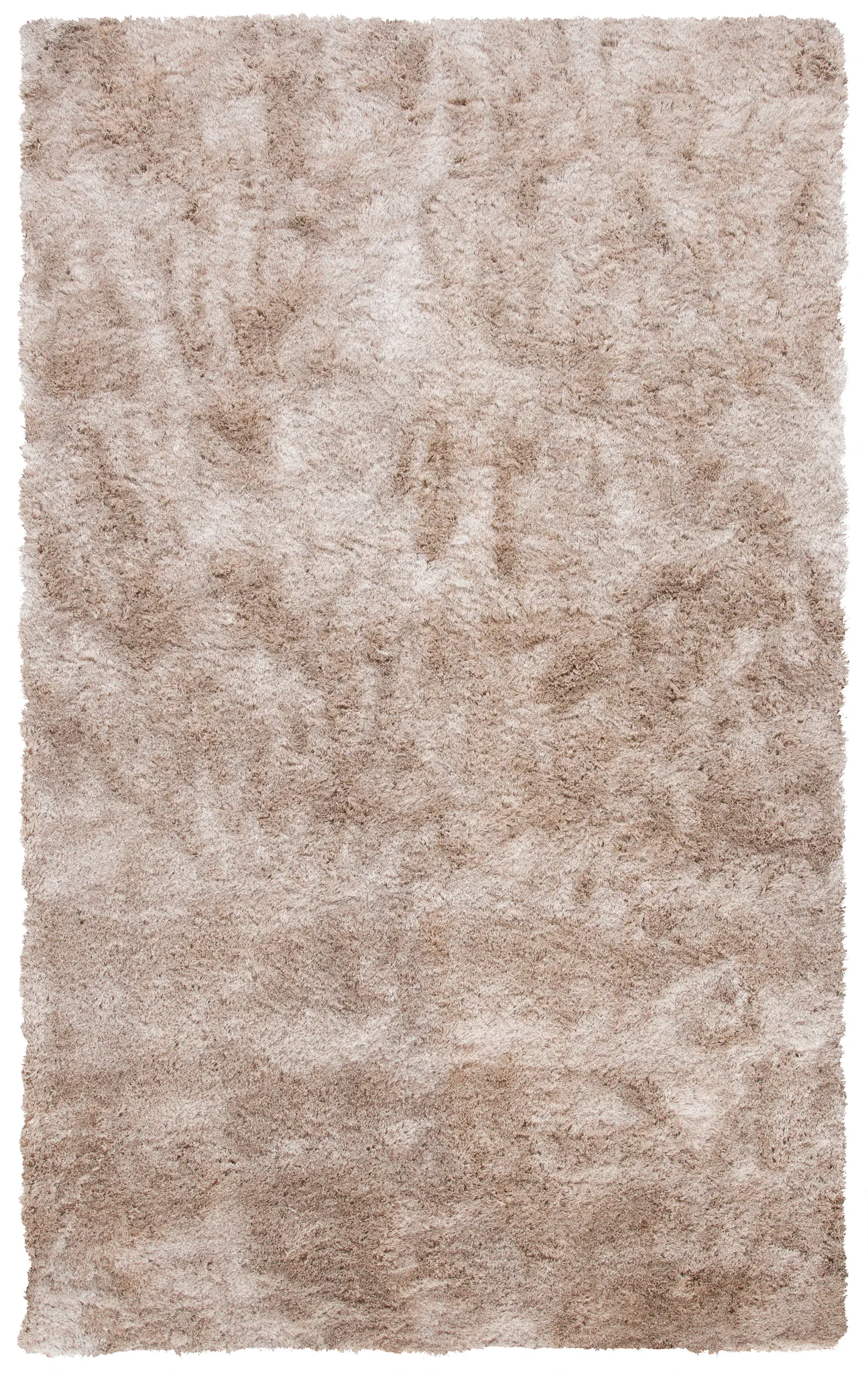 Paris Solid Hand-Tufted Shag Rug in Dark Beige