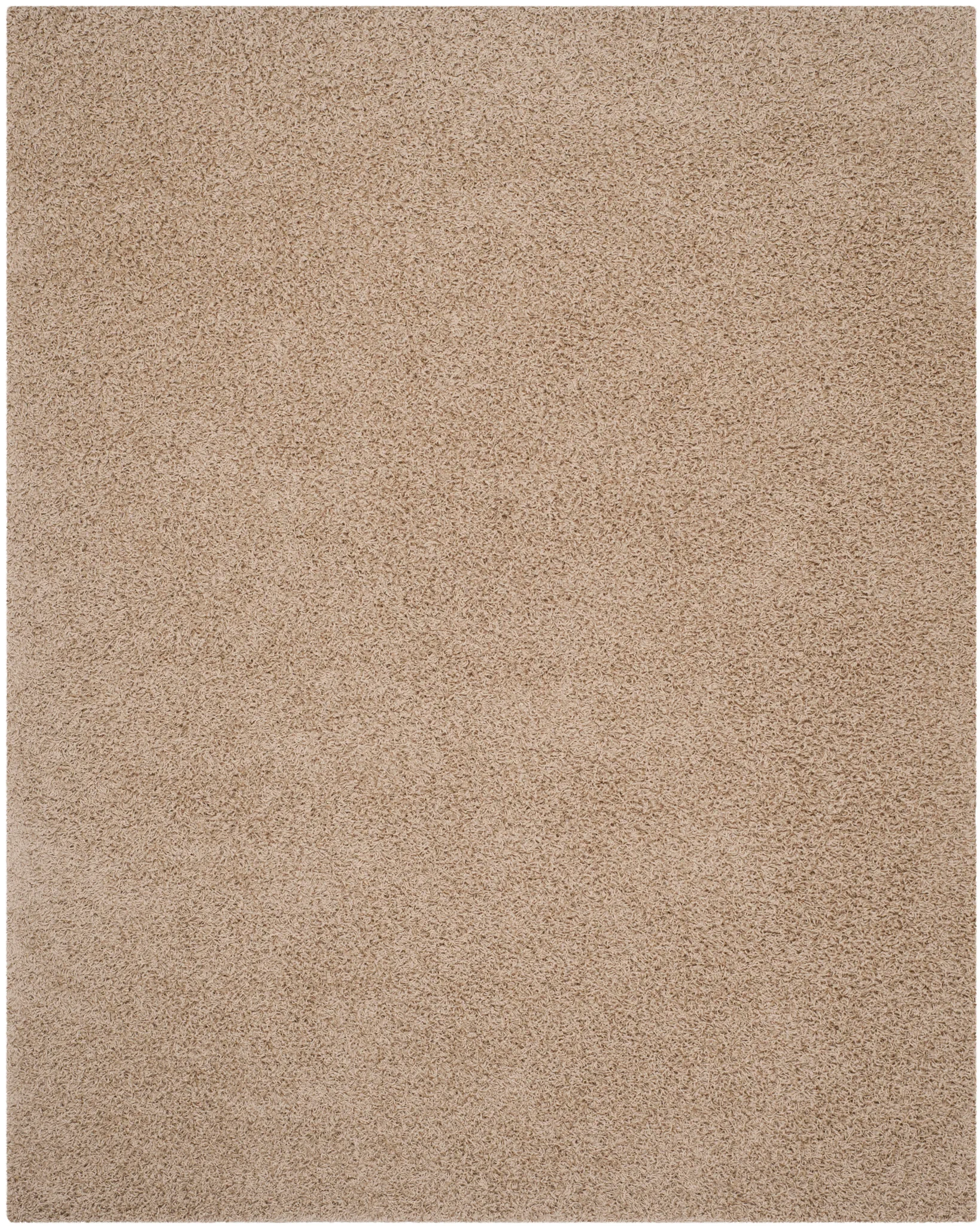 Athens Solid Shag Rug in Beige