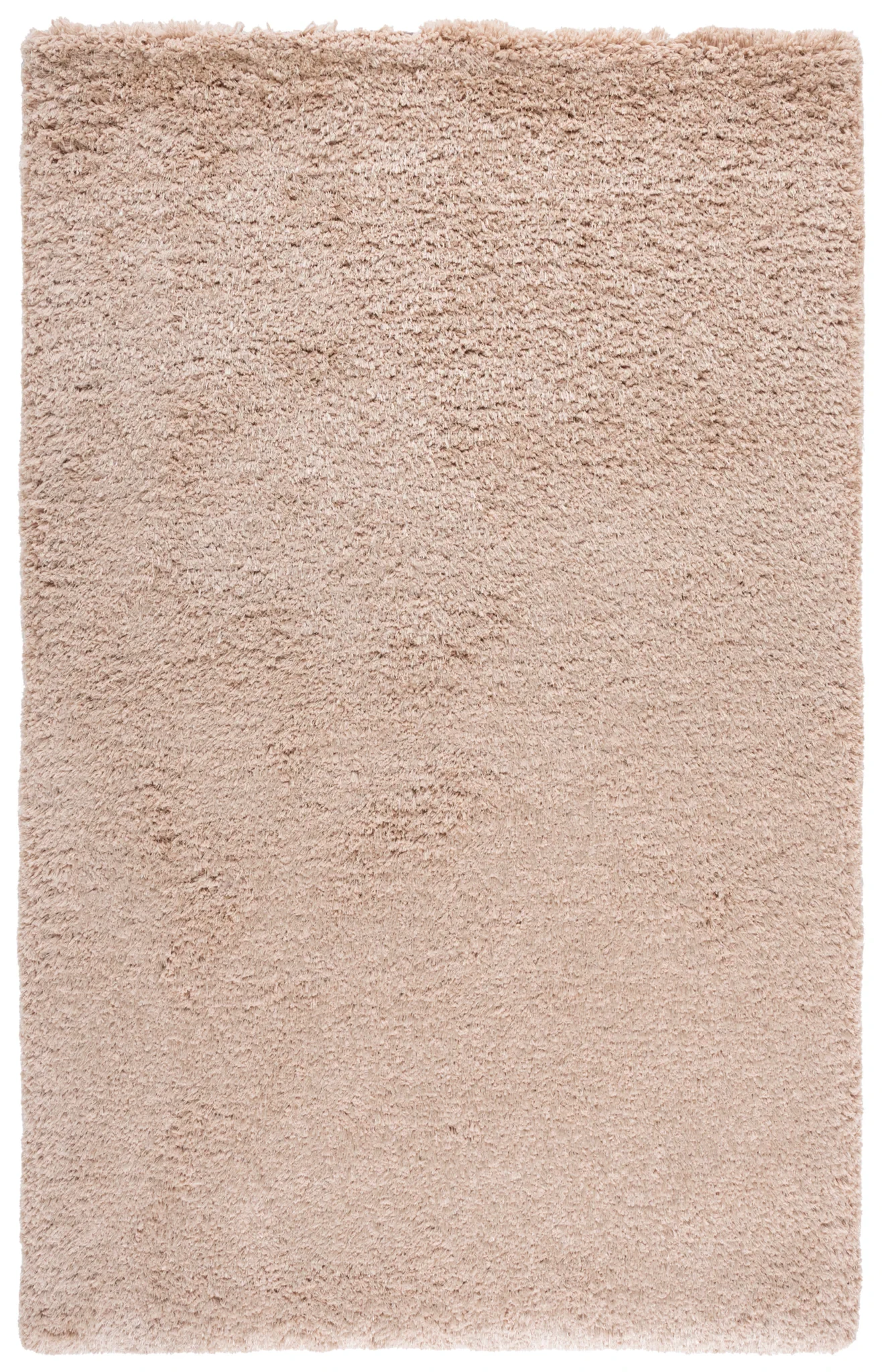 Express Solid Hand-Tufted Shag Rug in Beige