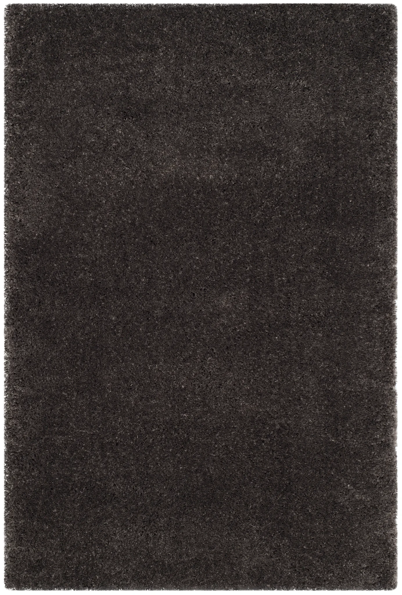 Reno Solid Shag Rug in Dark Gray