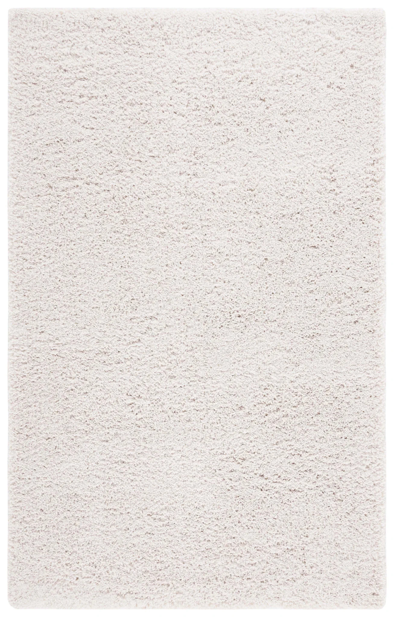 Luxe Solid Shag Rug in White