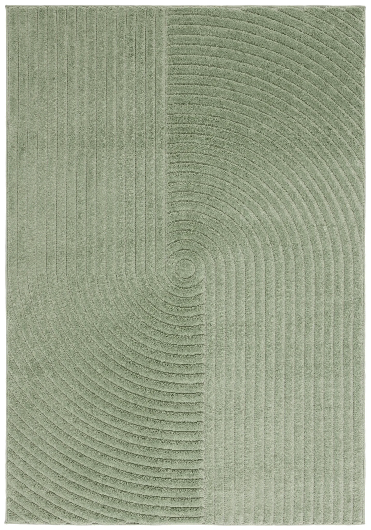Selena Concentric Arcs Rug in Green