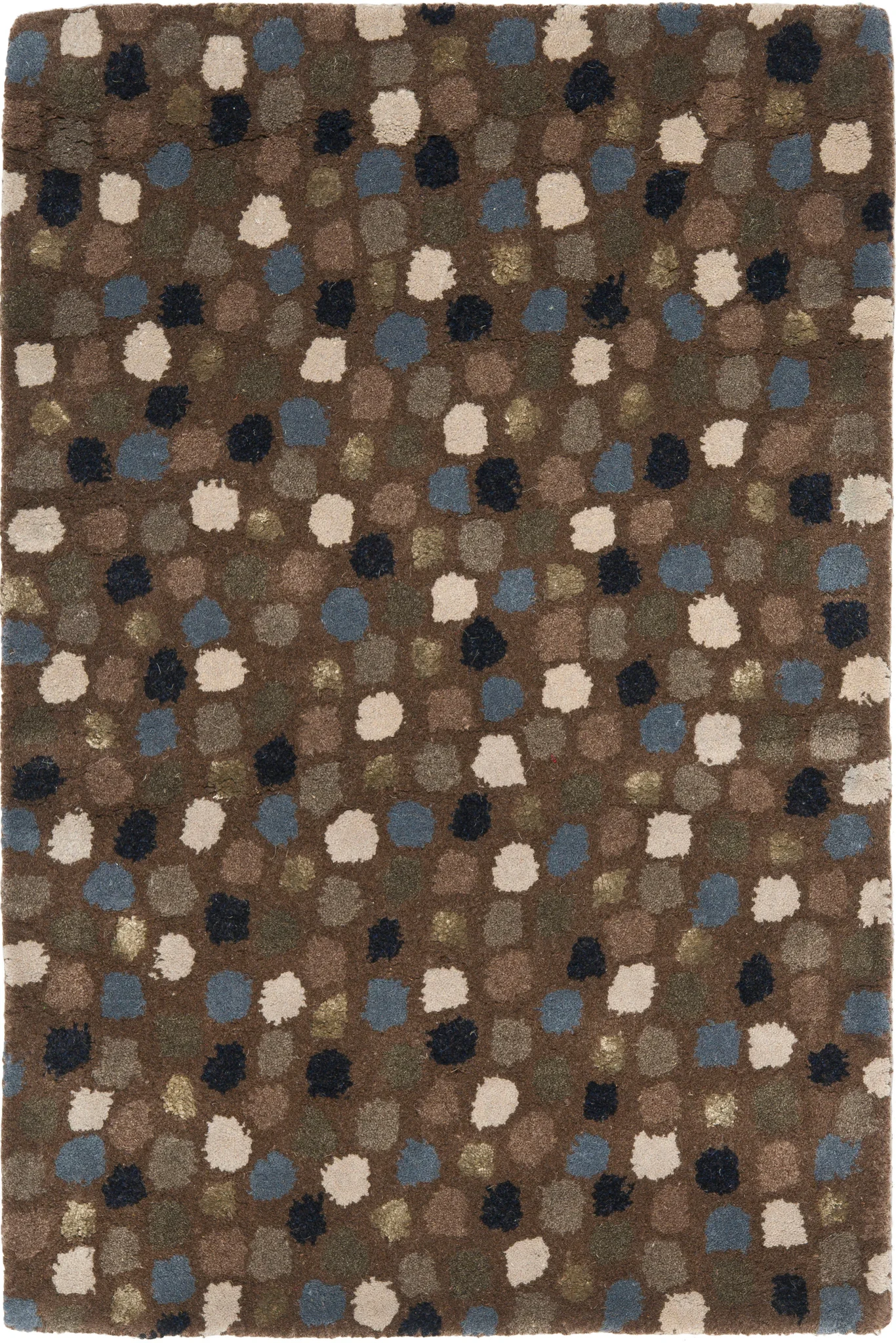 Soho Confetti Dots Hand-Tufted Rug in Dark Gray / Multicolor
