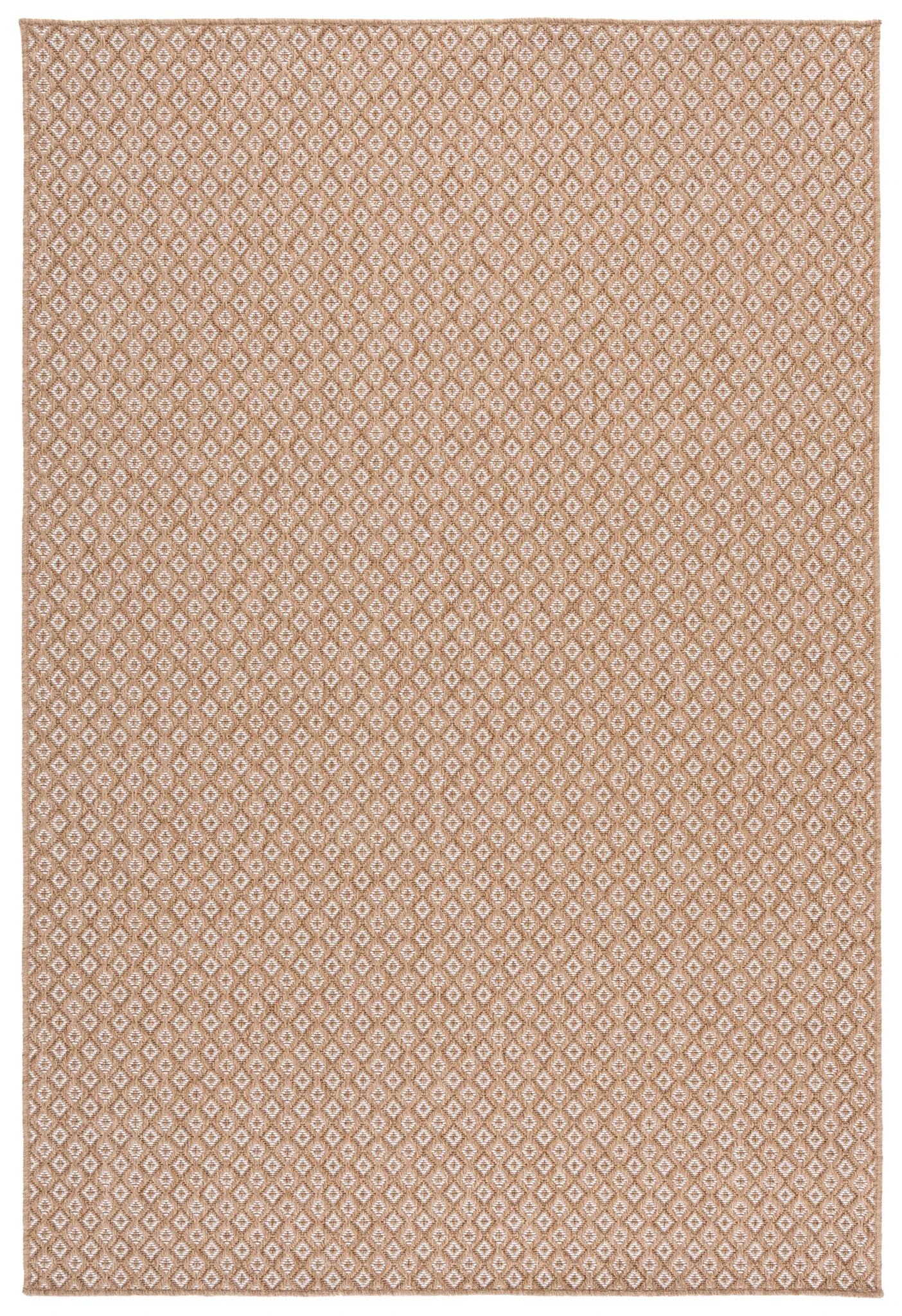 Sisal Performance Nested Diamond Rug in Natural / Ivory
