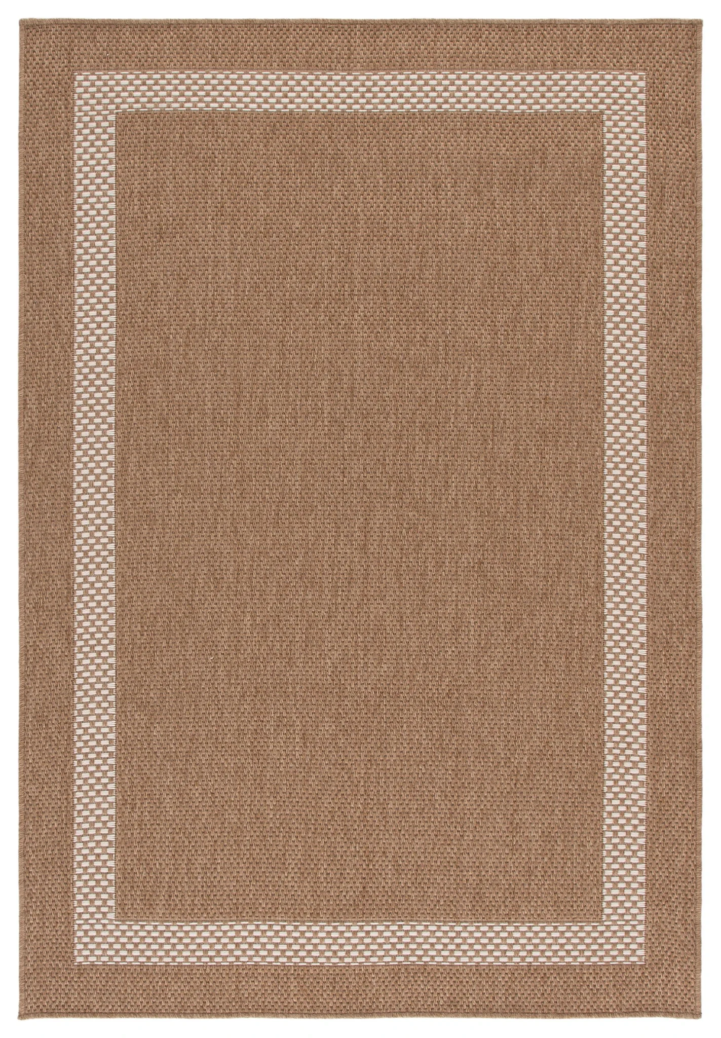 Sisal Performance Tulum Bordered Rug in Natural / Ivory