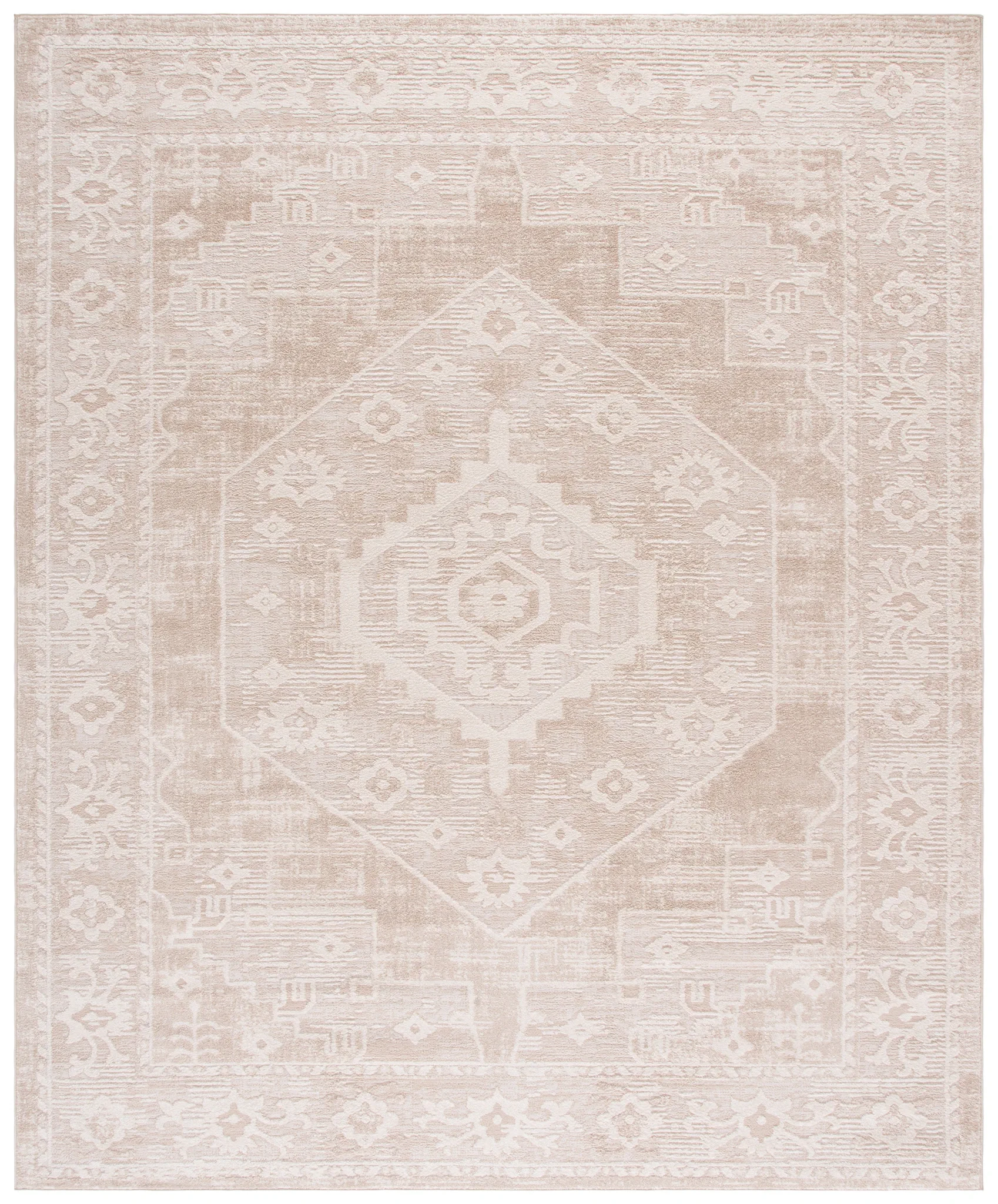 Spencer Transitional Medallion Rug in Ivory / Beige