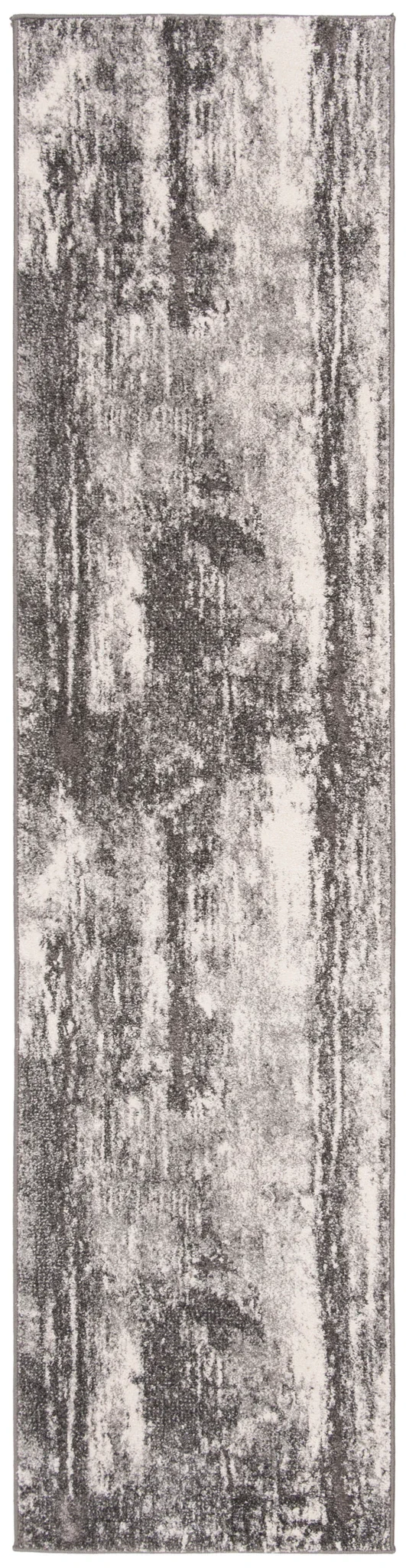 Spirit Modern Abstract Rug in Dark Gray / Ivory