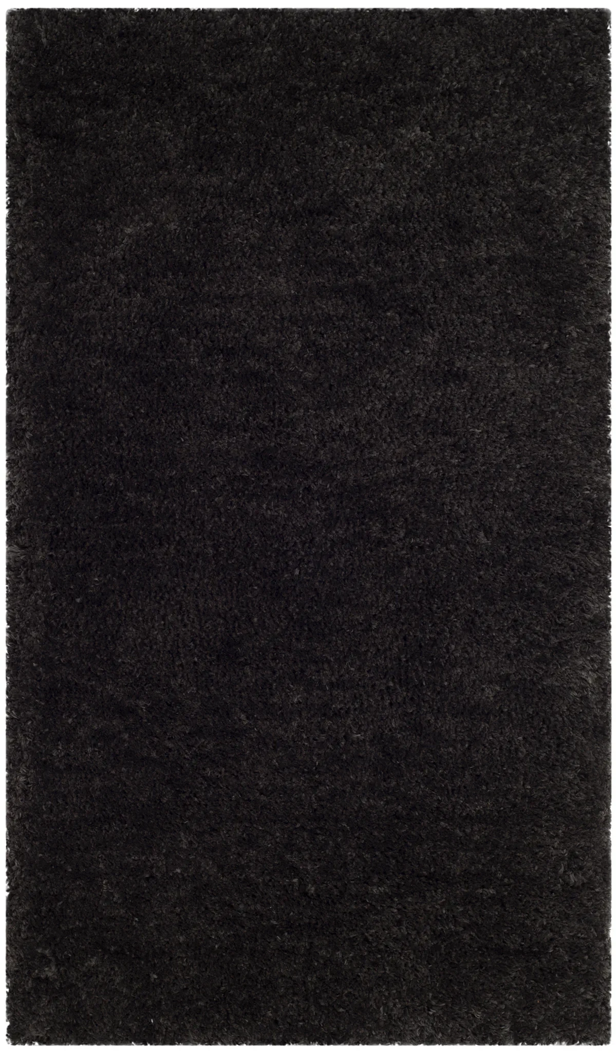 Sheep Solid Hand-Woven Shag Rug in Charcoal