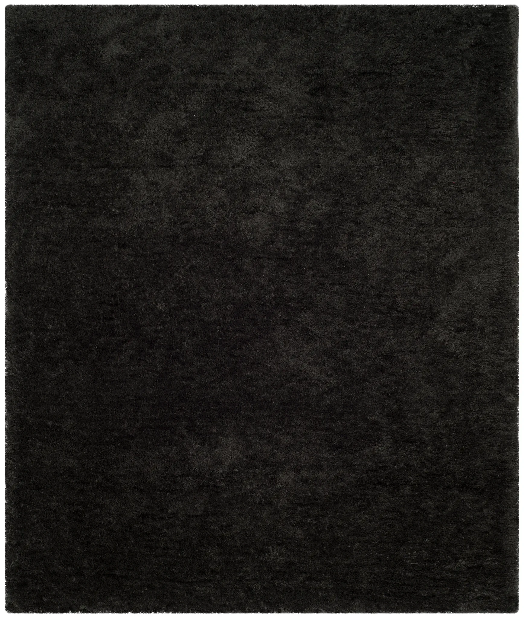 Sheep Solid Hand-Woven Shag Rug in Charcoal