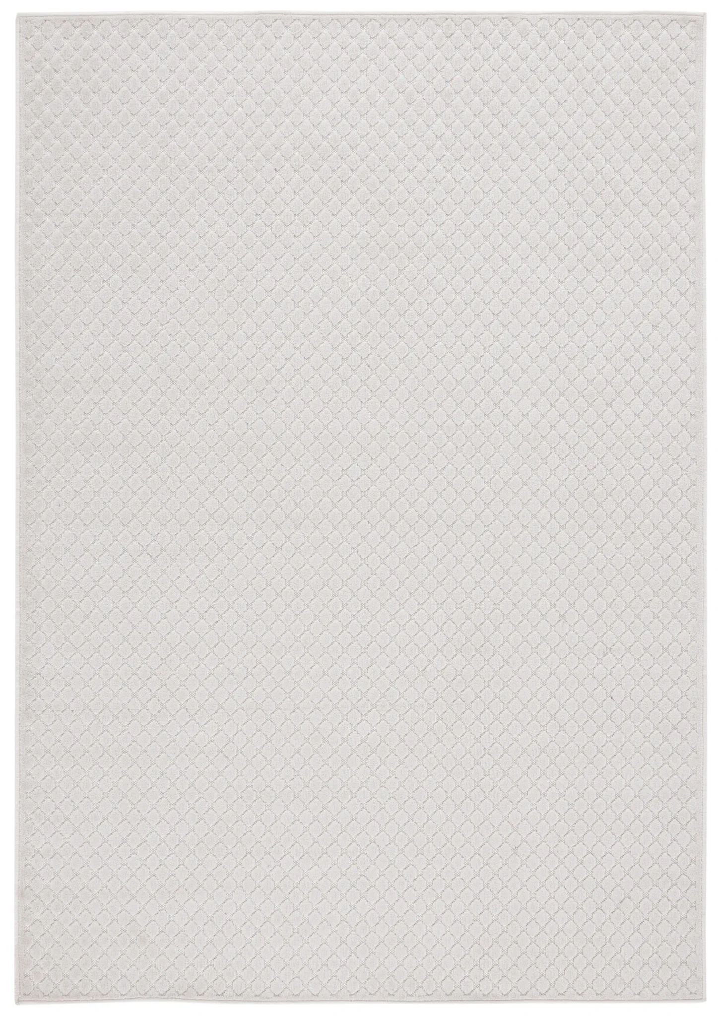 Stella Textured Grid Outdoor Rug in Ivory