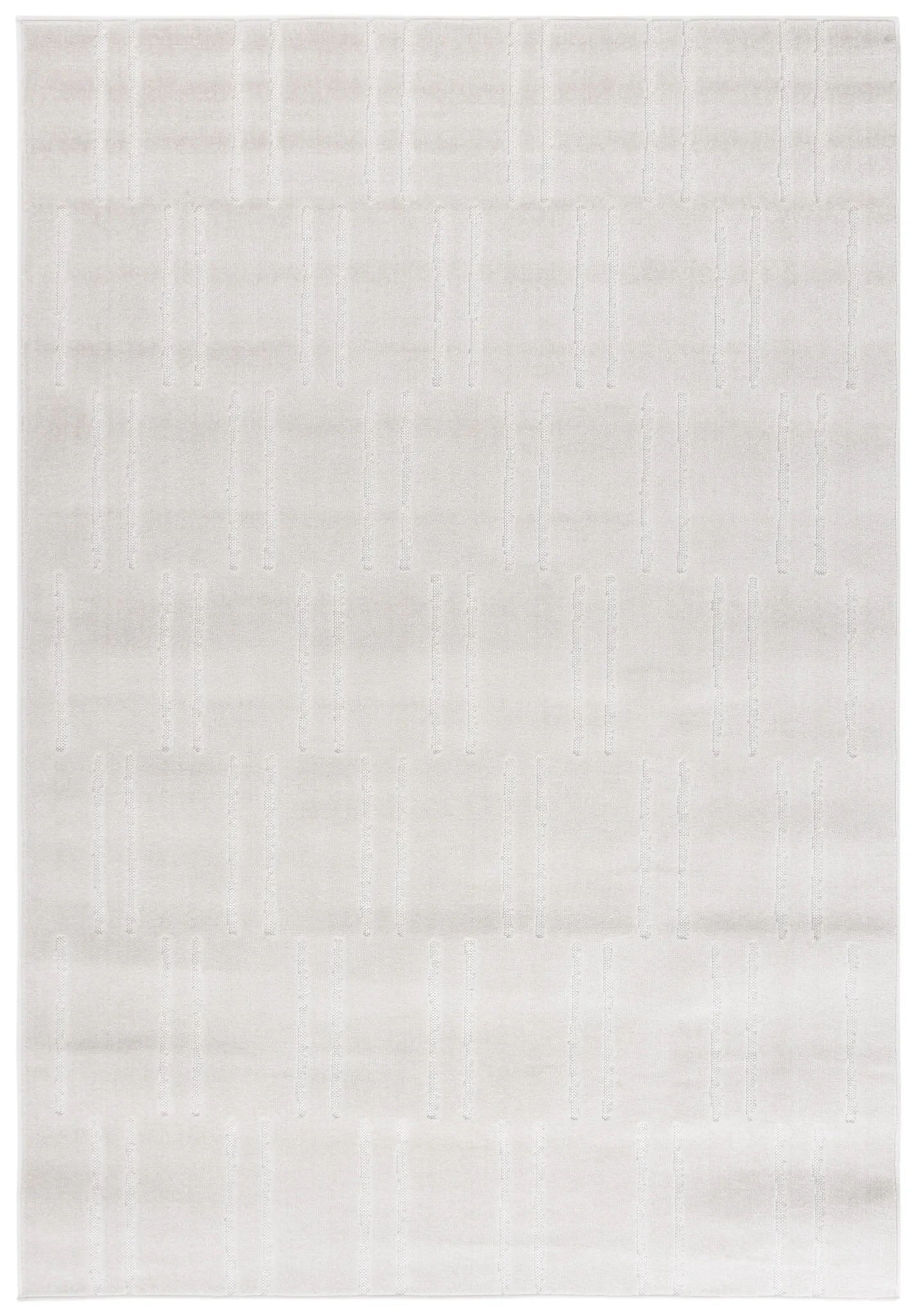 Stella Staggered Stripe Outdoor Rug in Ivory