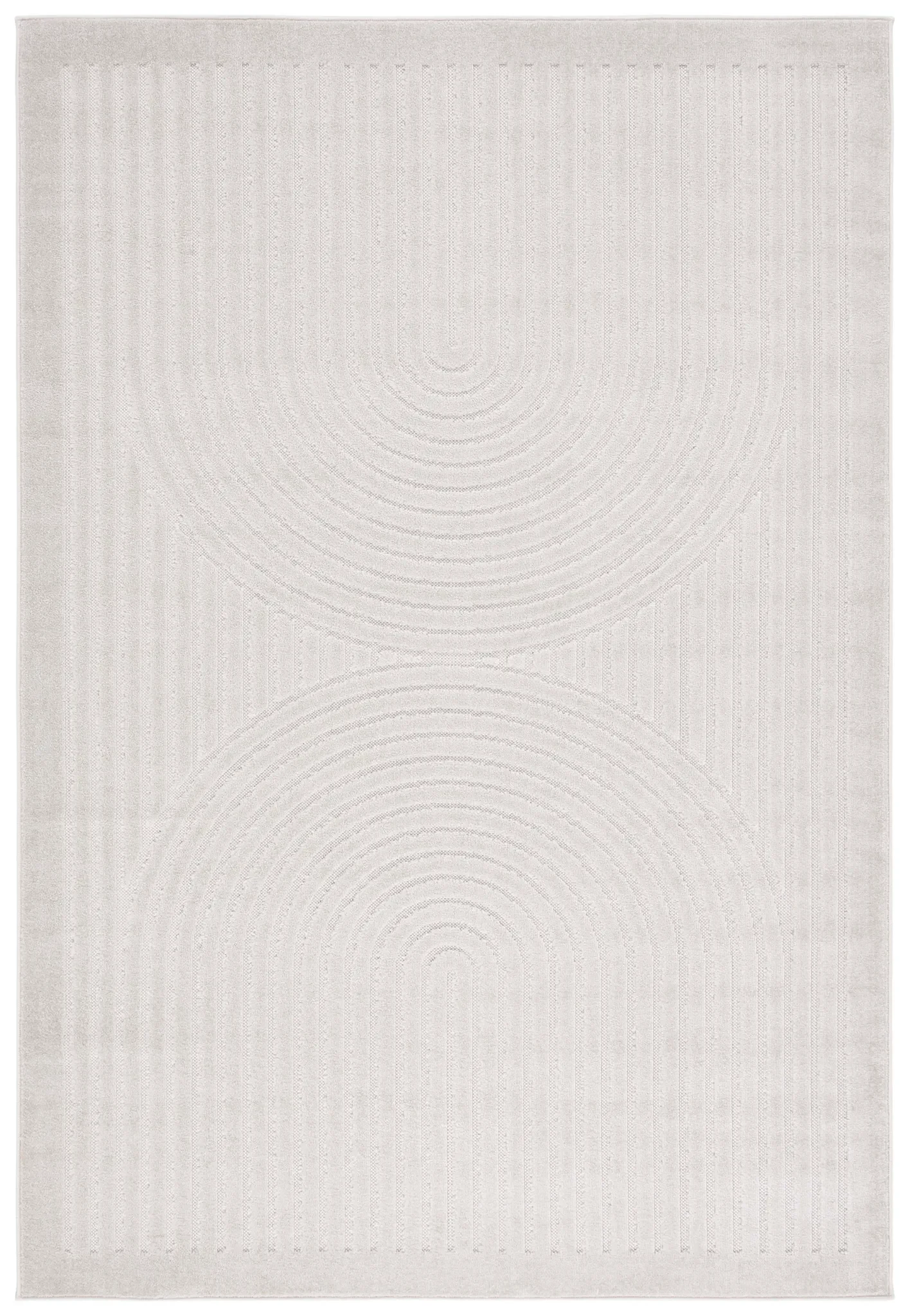 Stella Mirrored Arch Outdoor Rug in Ivory
