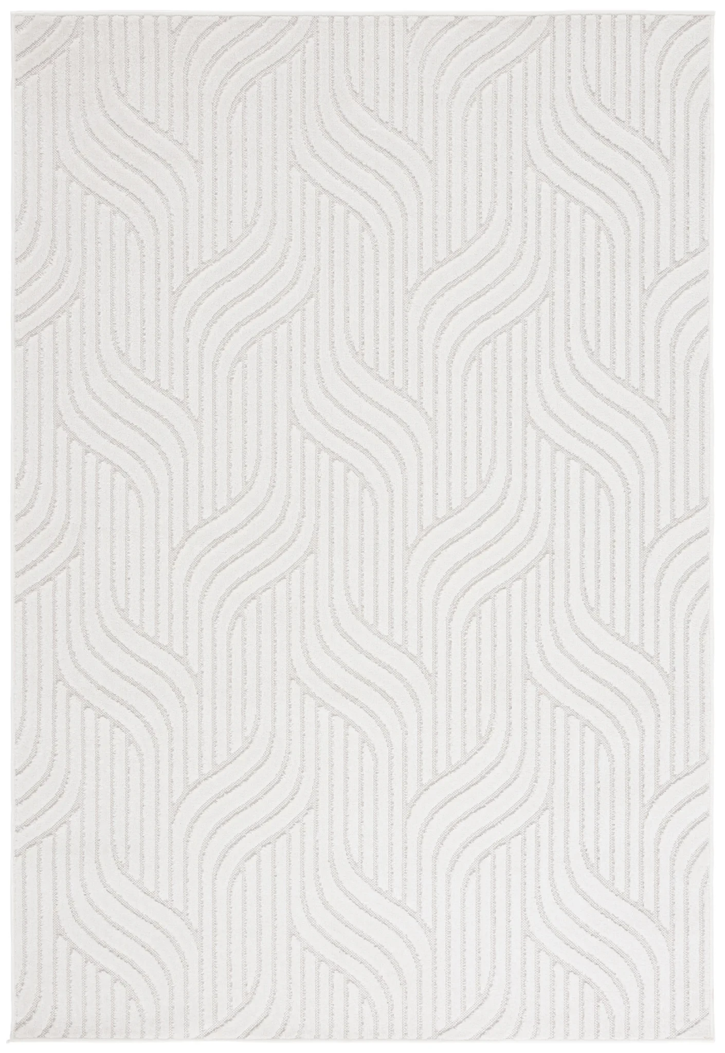 Stella Wave Outdoor Rug in Ivory