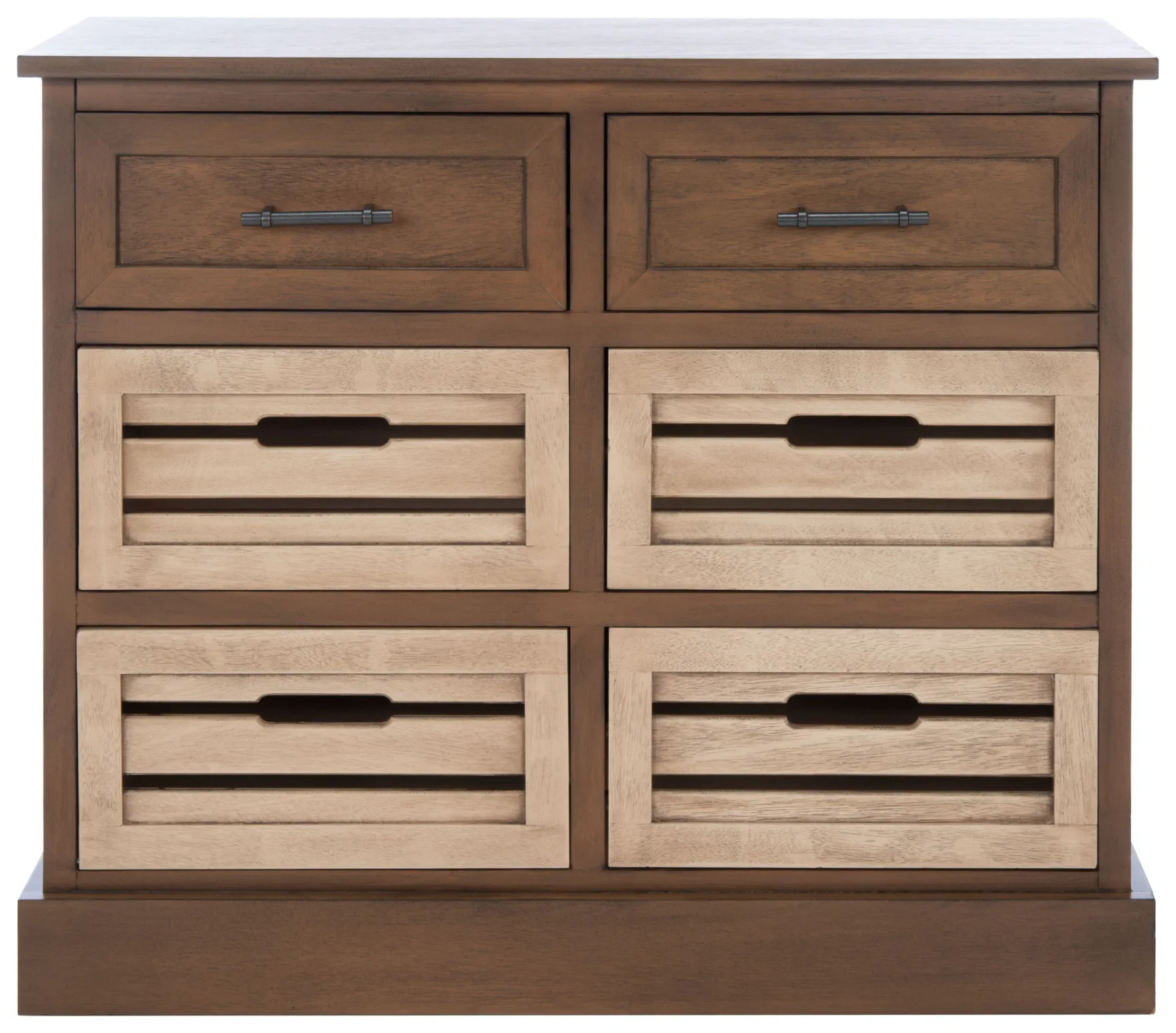 Briar Six-Drawer Storage Unit in Brown / Sand