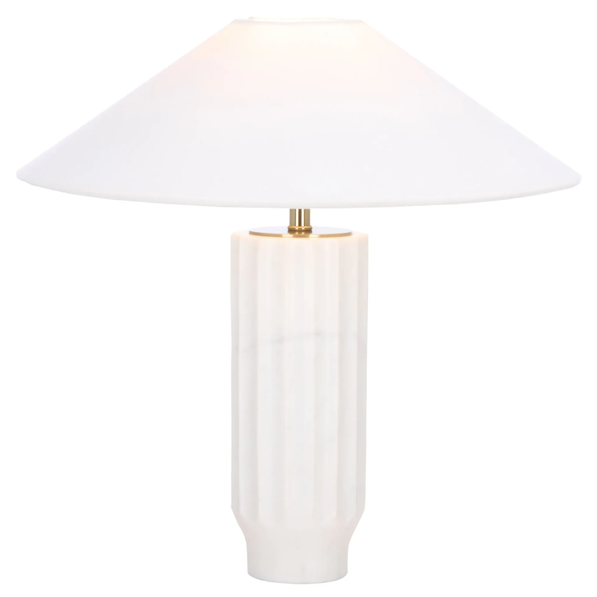 Kori White Marble Table Lamp in Gray / Beige