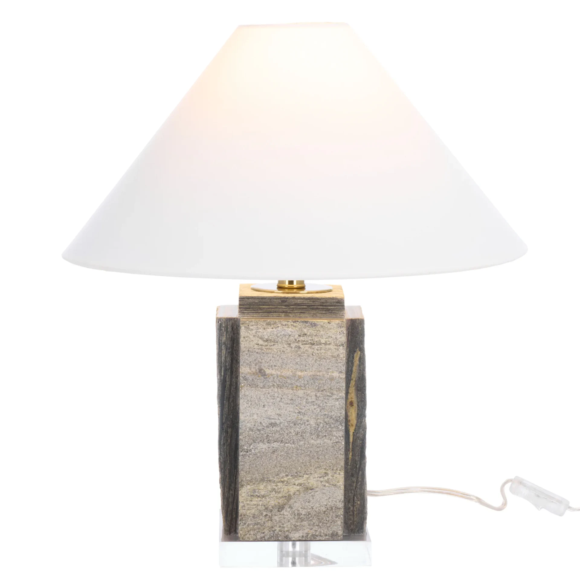 Rye Table Lamp in Gray / Clear