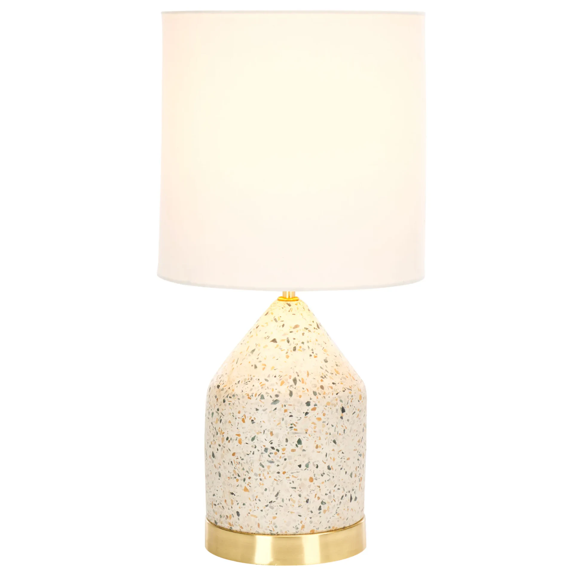 Nicolai Bottle Table Lamp in White / Gold