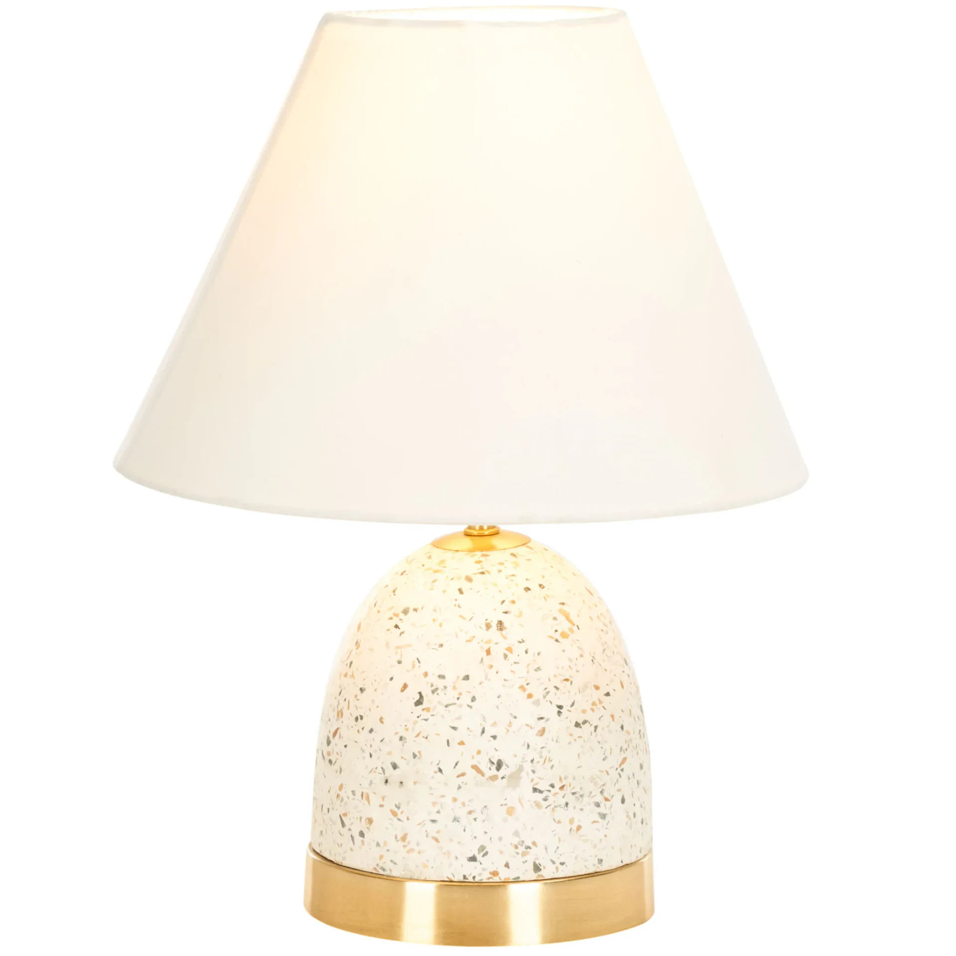 Nicolai Table Lamp in White / Gold