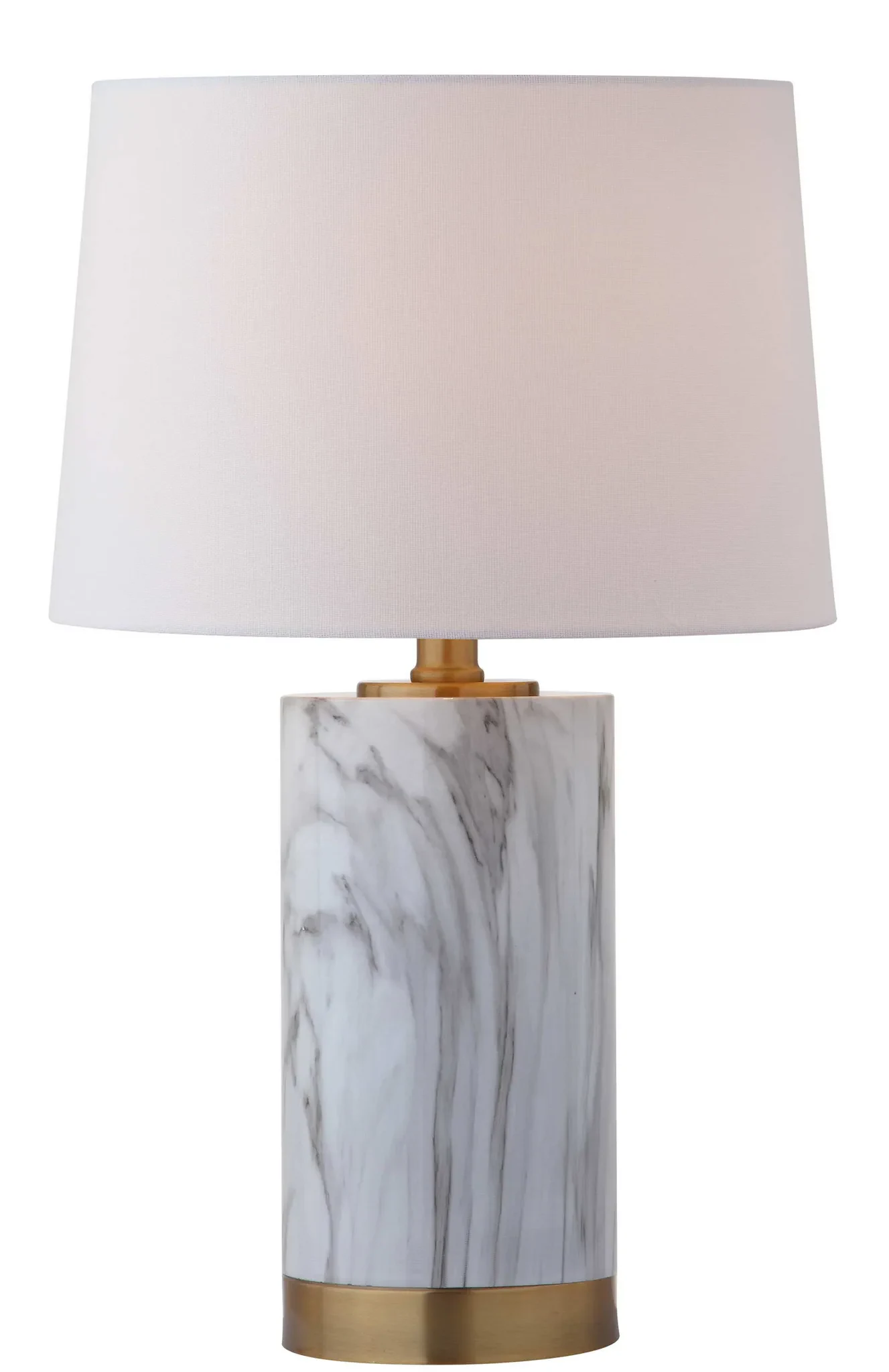 Winston Table Lamp in White Marble / Gold